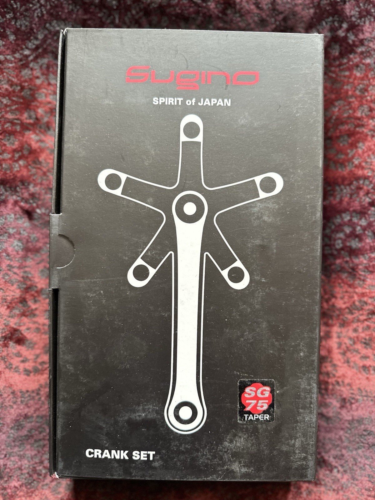 NIB Sugino SG75 Crankset 165mm 144bcd w/ Chainring Bolts Black *Track* NJS