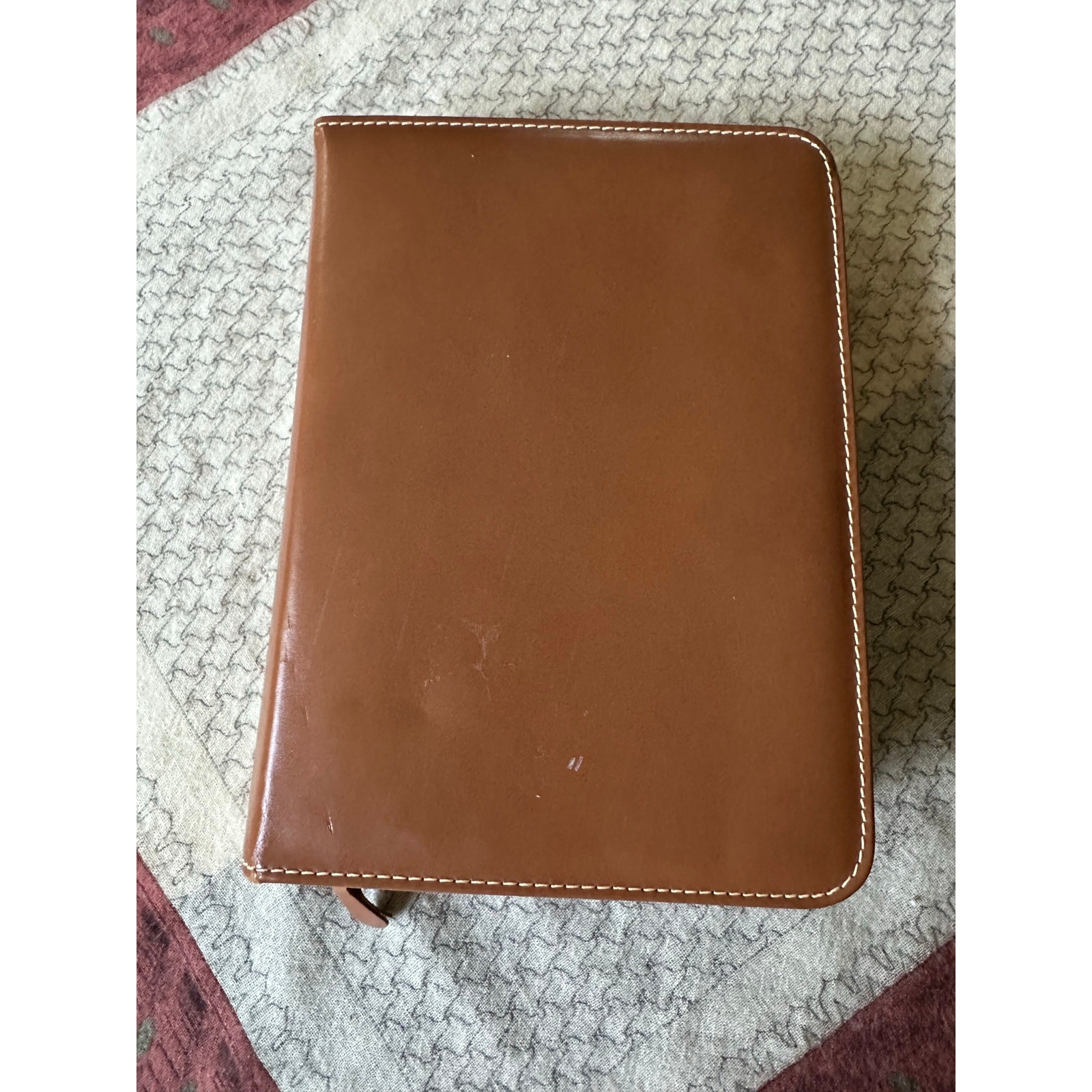 Vintage Men's Travel Grooming Kit Cowhide Leather Case Toiletry Kit USA