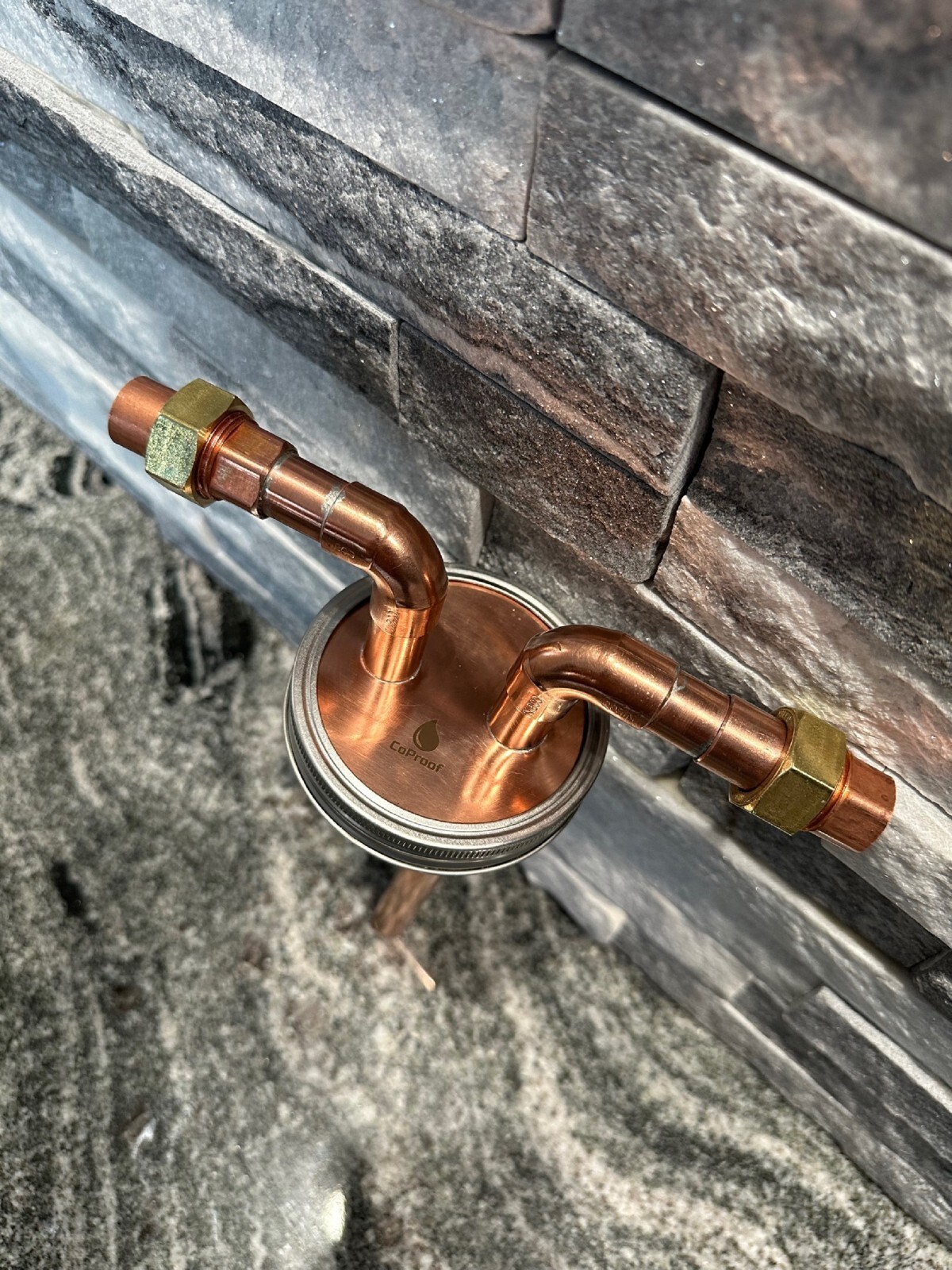 CoProof 1/2” Mason Jar Thumper Mouth With Fitting for Distill A5