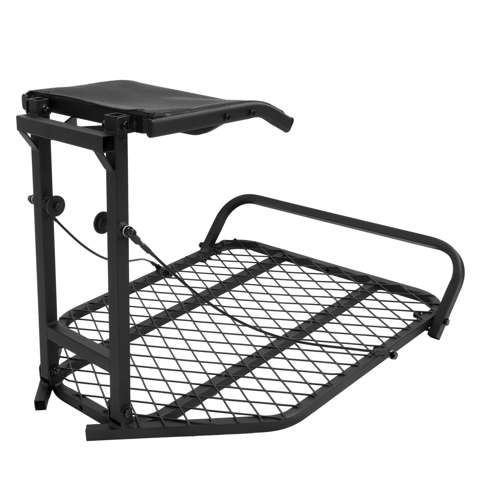 Lightweight Steel Hang-On Tree Stand Platform 26x32" W/ Flip-Back Seat 300LBS
