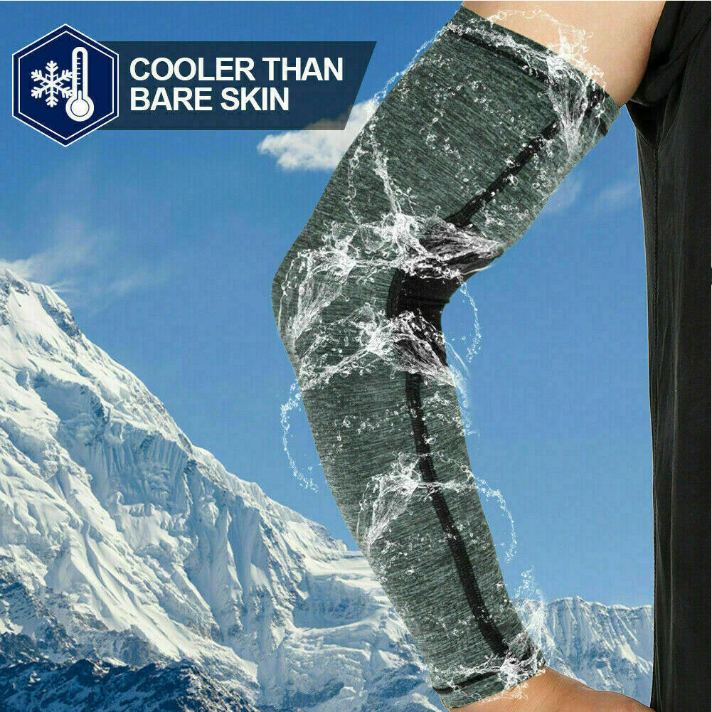 Arm Sleeves Cooling UV Sun Protection UPF 50 Sports Compression for Men & Women