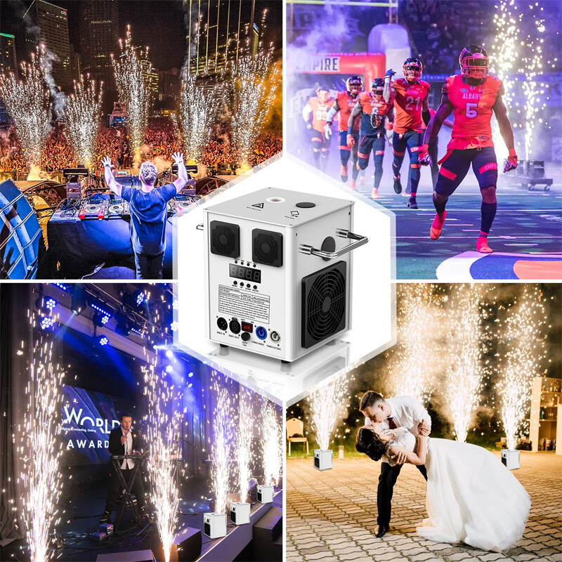 700W Cold Spark Machine Party Stage Sparkle DJ Party Show With Flight Case