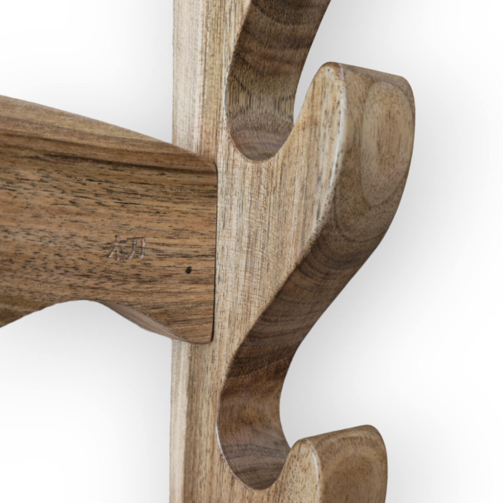 Wooden Wall Mounted Sword Katana Bokken Rack - Walnut Wood - 7-10 Layer