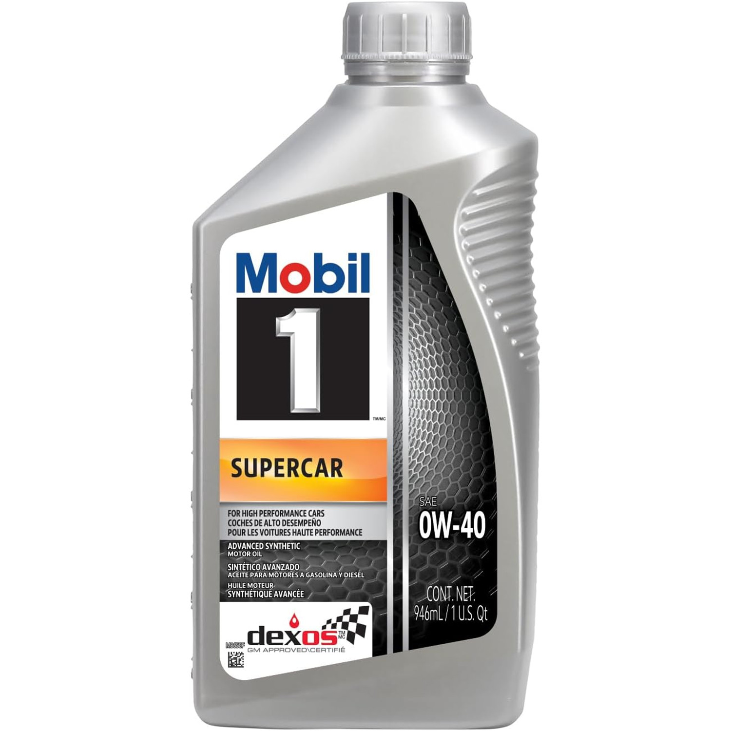 Mobil 1 Supercar Full Synthetic Motor Oil 0W-40 Dexos - 10 Quarts