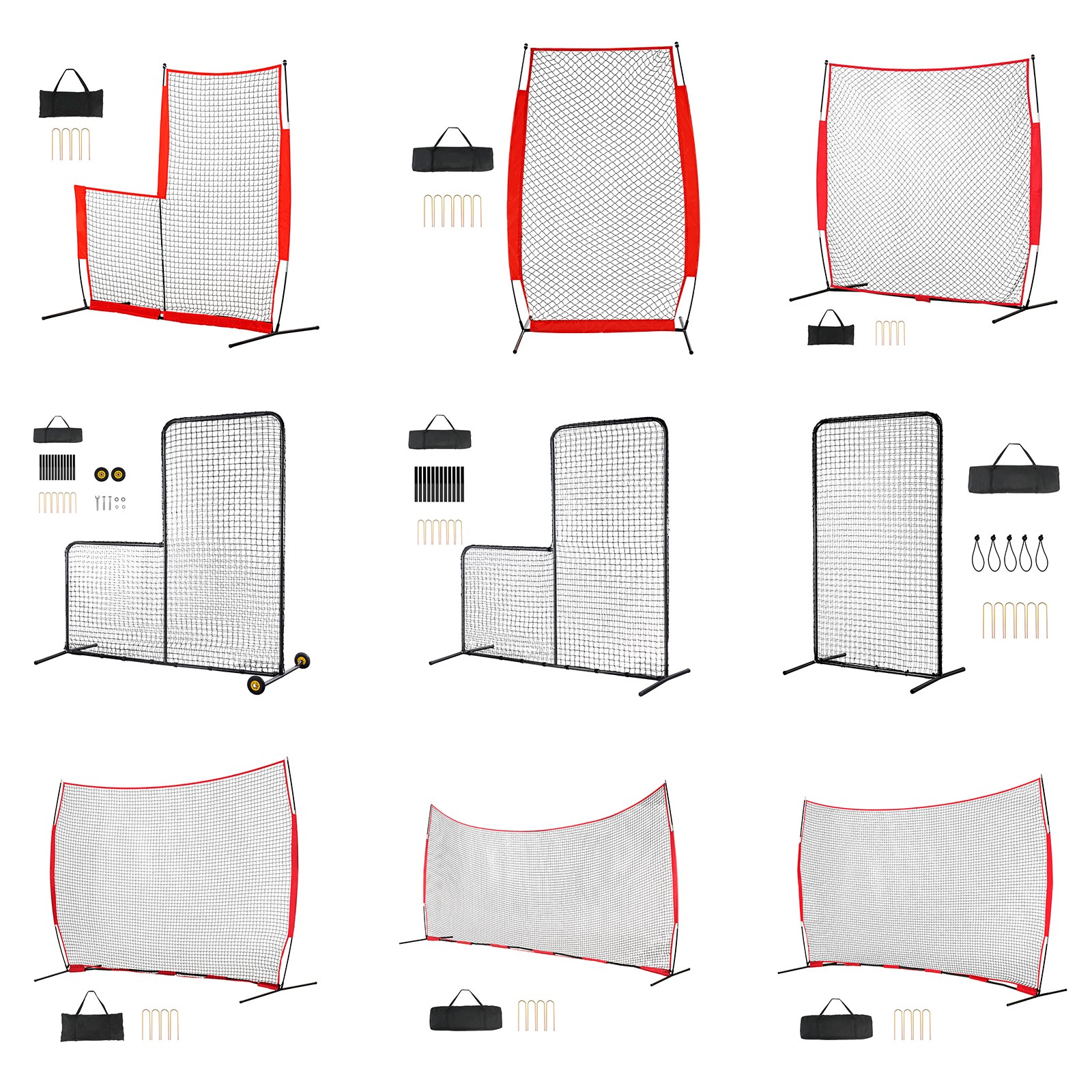 Uimoso I Screen Baseball Pitching Net for Batting Cage Softball Screen 9 Size