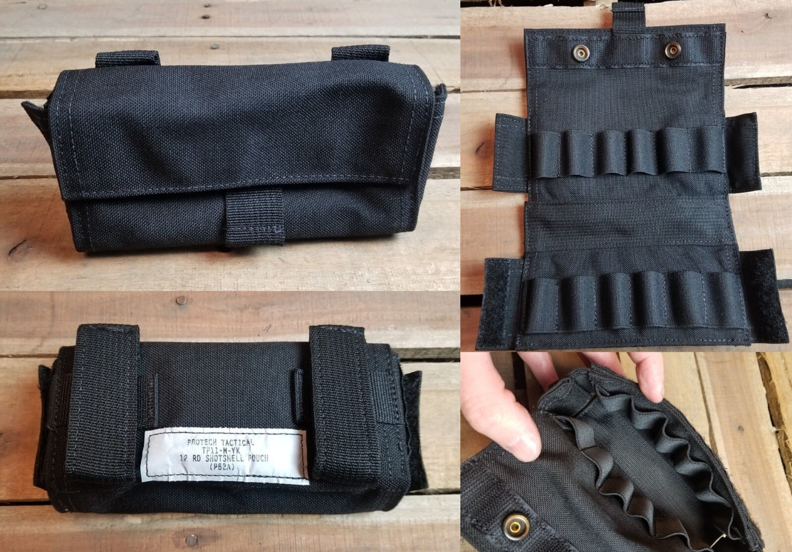 US Military TP11 Safariland 12 Rd Shotgun Shell Pouch 12 Ga w/ Molle Attachment