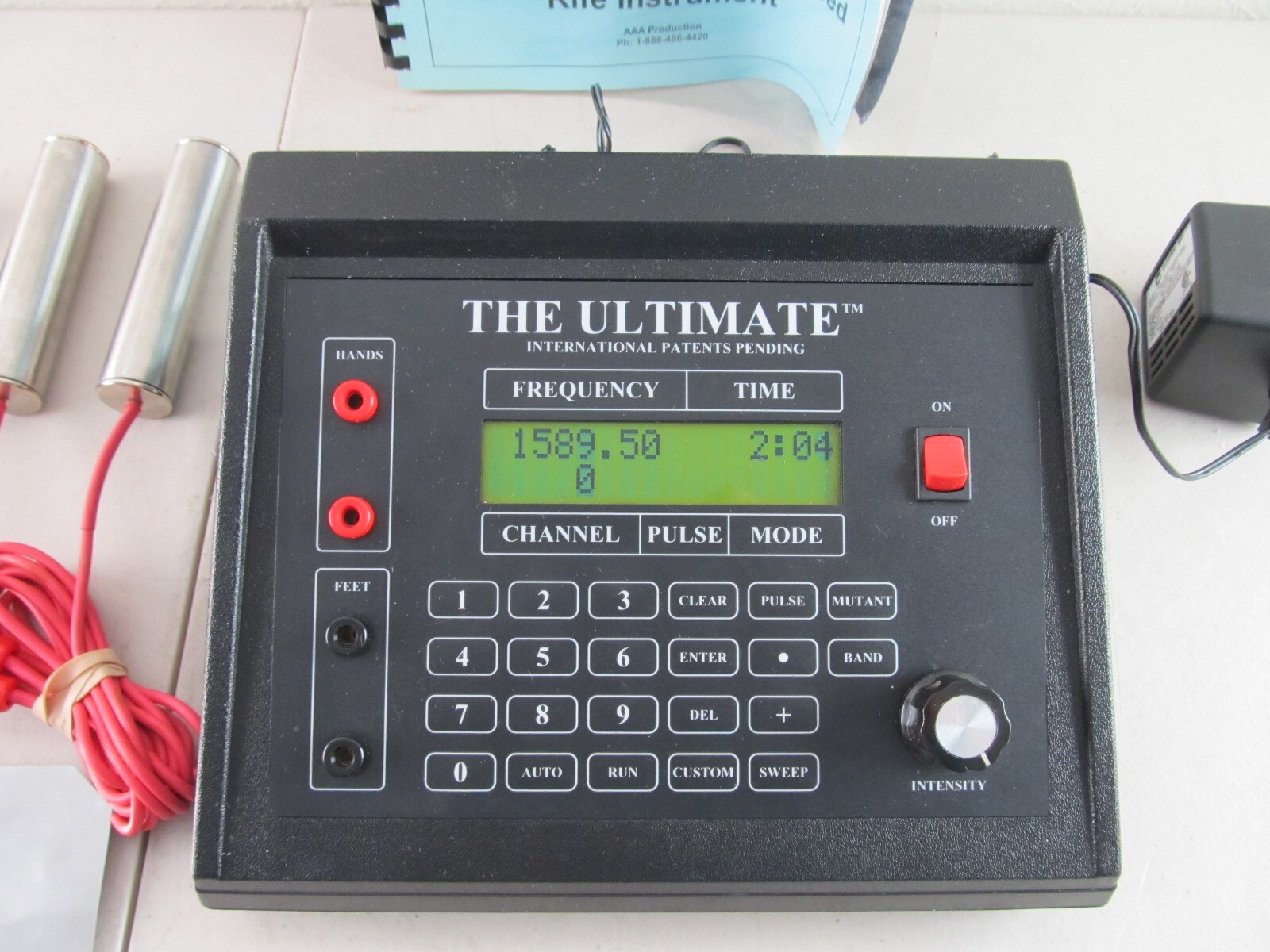 The Ultimate Bio-Active Frequency Instrument Advanced Rife w/ Probes, Manual