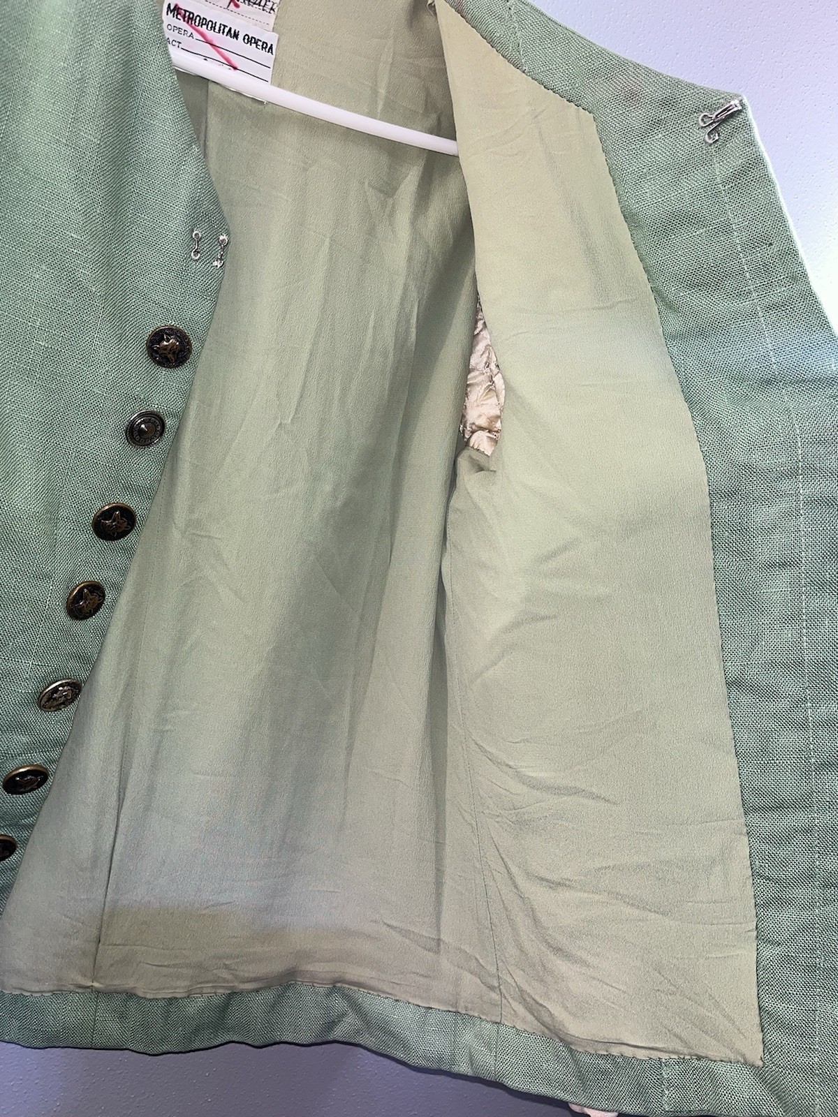 Vintage METROPOLITAN OPERA Met 50s Costume Department Karinska Theater Used Coat