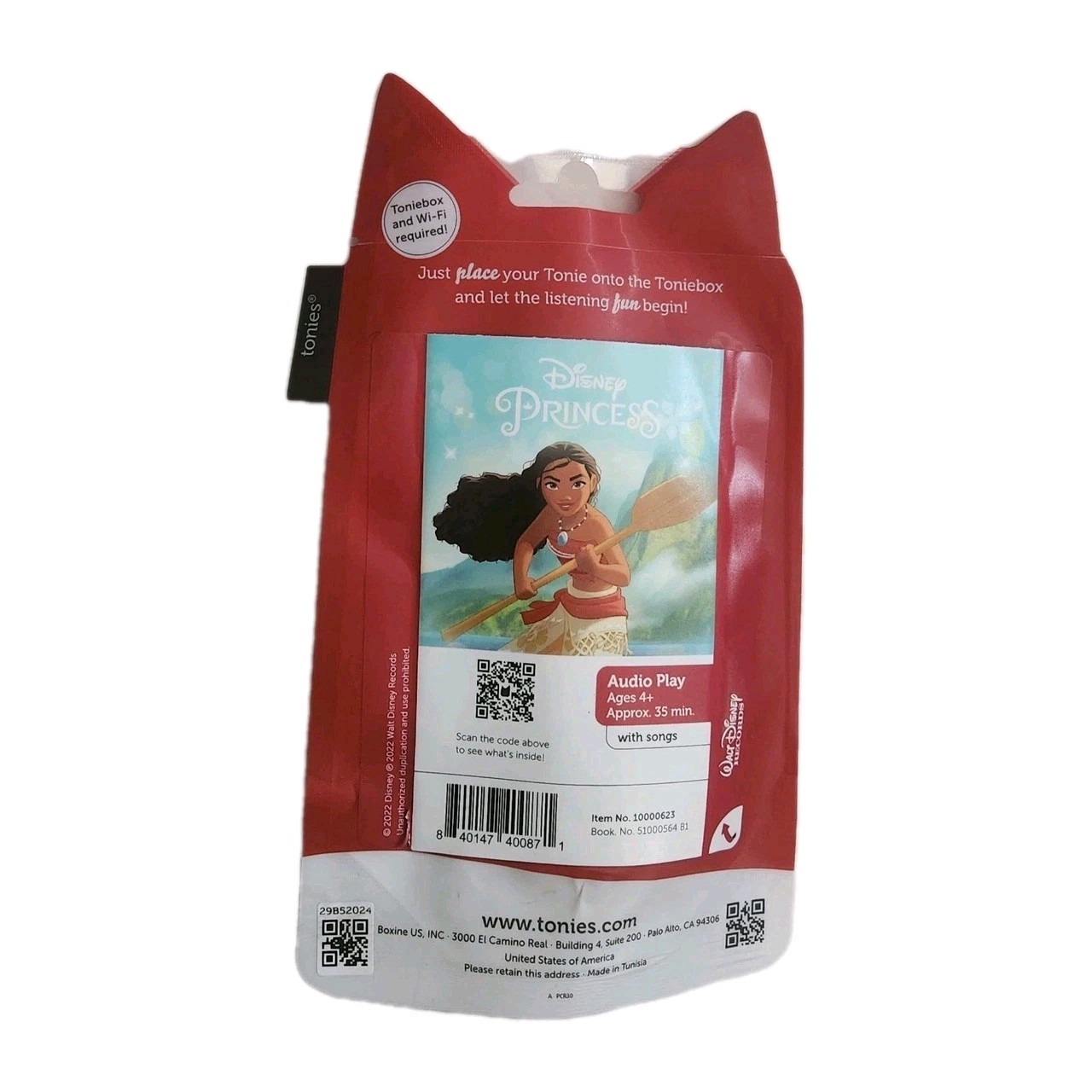 Tonies Disney Princess Moana Audio Character For The Toniebox