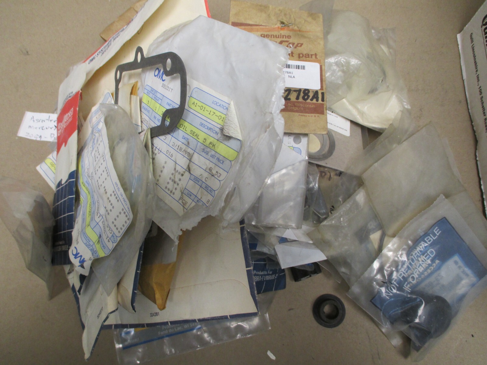 Mostly New OEM Mercury And Other Assorted Parts