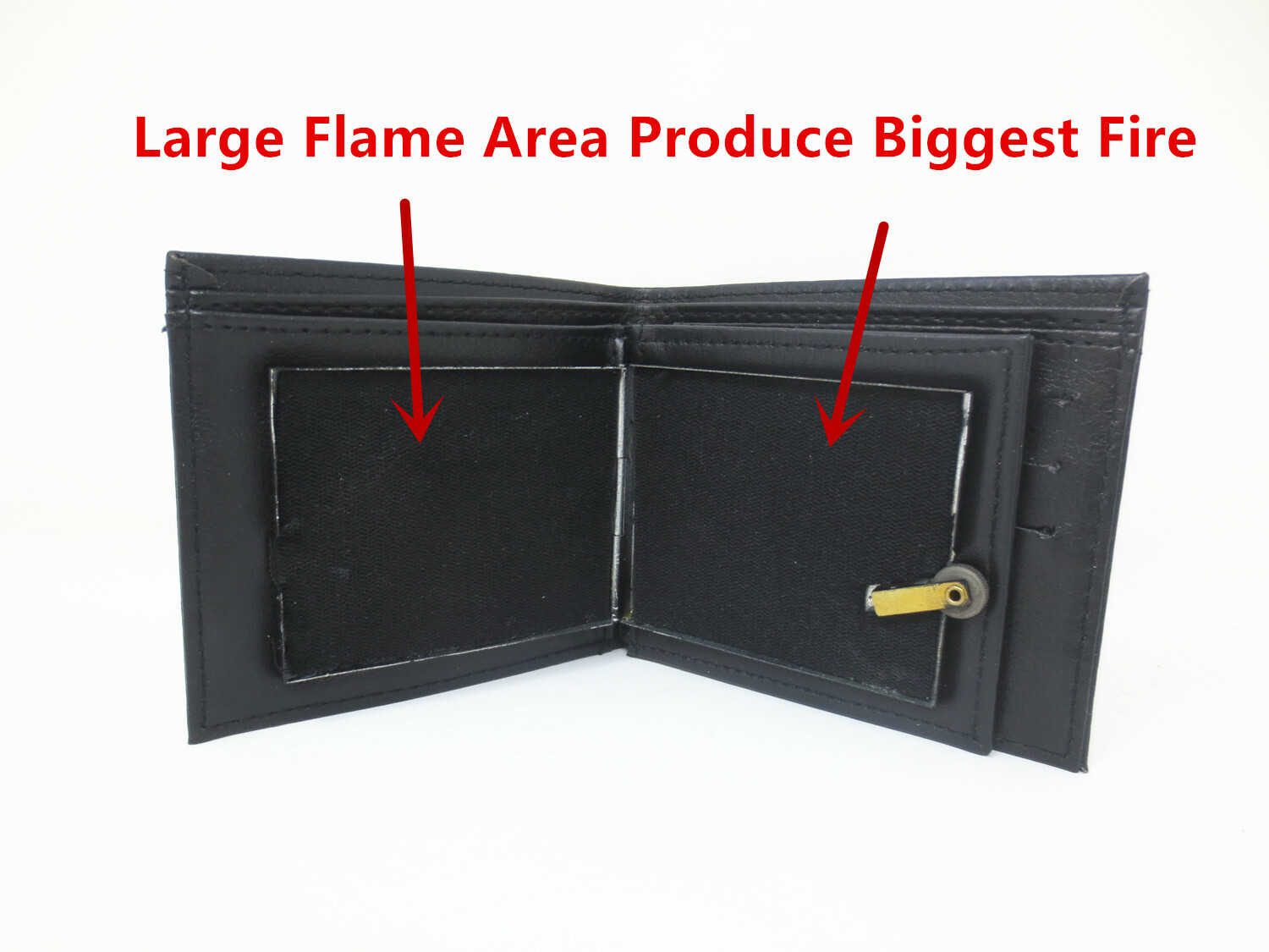 Magic Trick Fire Flaming Wallet Leather Street Show Close up Magic Pros-See Demo