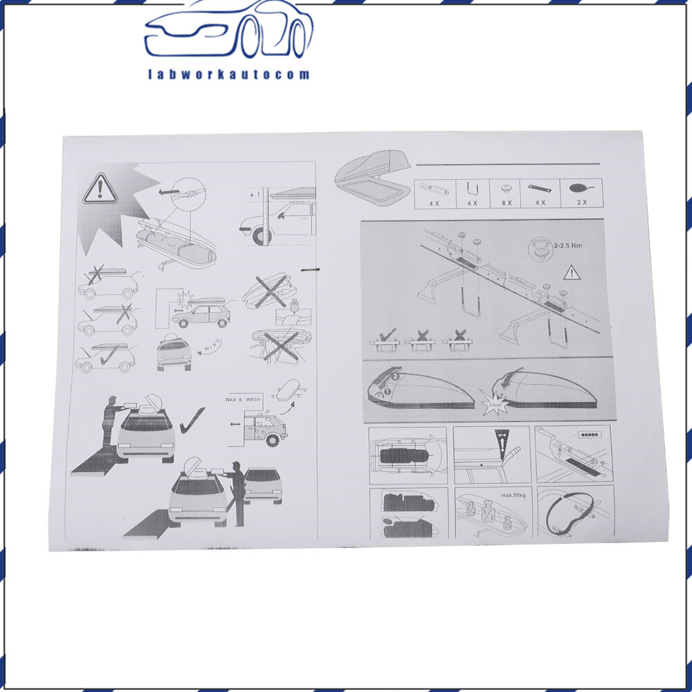 Car Roof top Cargo Box Carrier Roof Mount Luggage Storage With 2 Locks 14 ft³