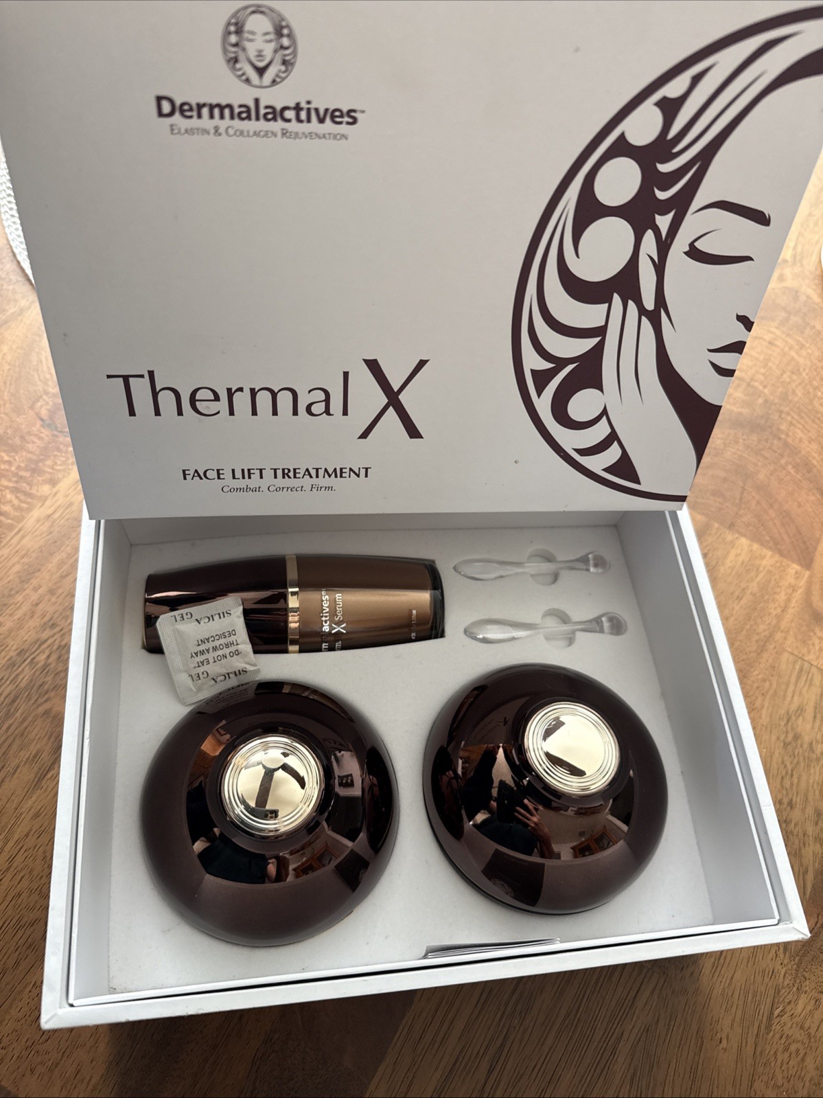 Dermalactives Thermal X Face Lift Treatment Set Heating Mask Serum Cream