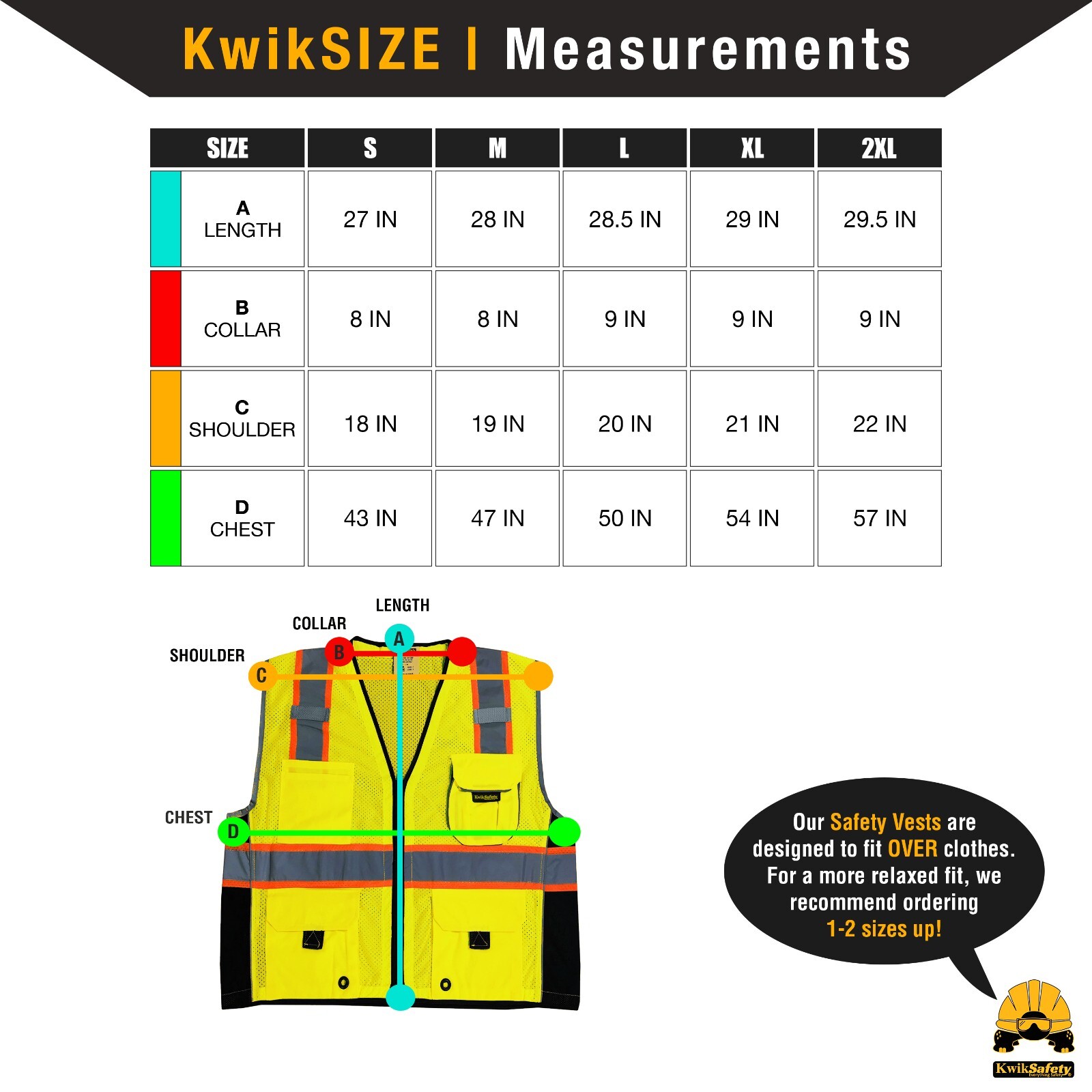KwikSafety CLASSIC Hi Vis Reflective ANSI PPE Surveyor Class 2 Safety Vest