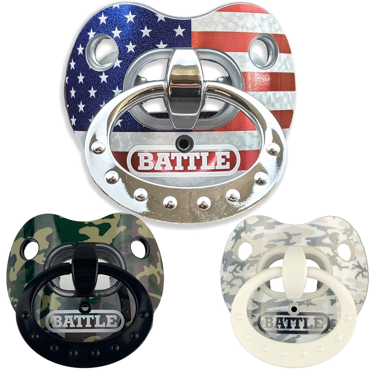 Battle Sports Binky Oxygen Chrome Lip Protector Mouthguard