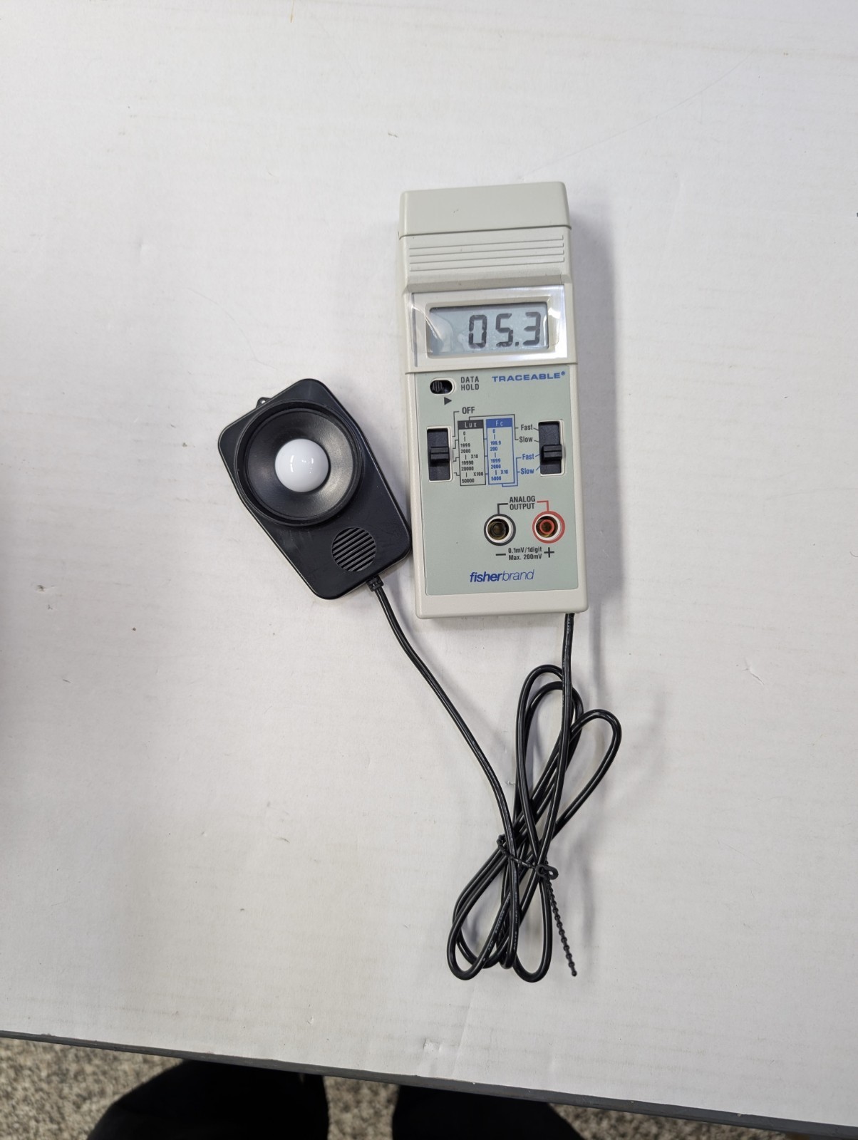 Fisherbrand Traceable Dual-Range Light Meter 06-662-63 Lux Foot-Candle Tested