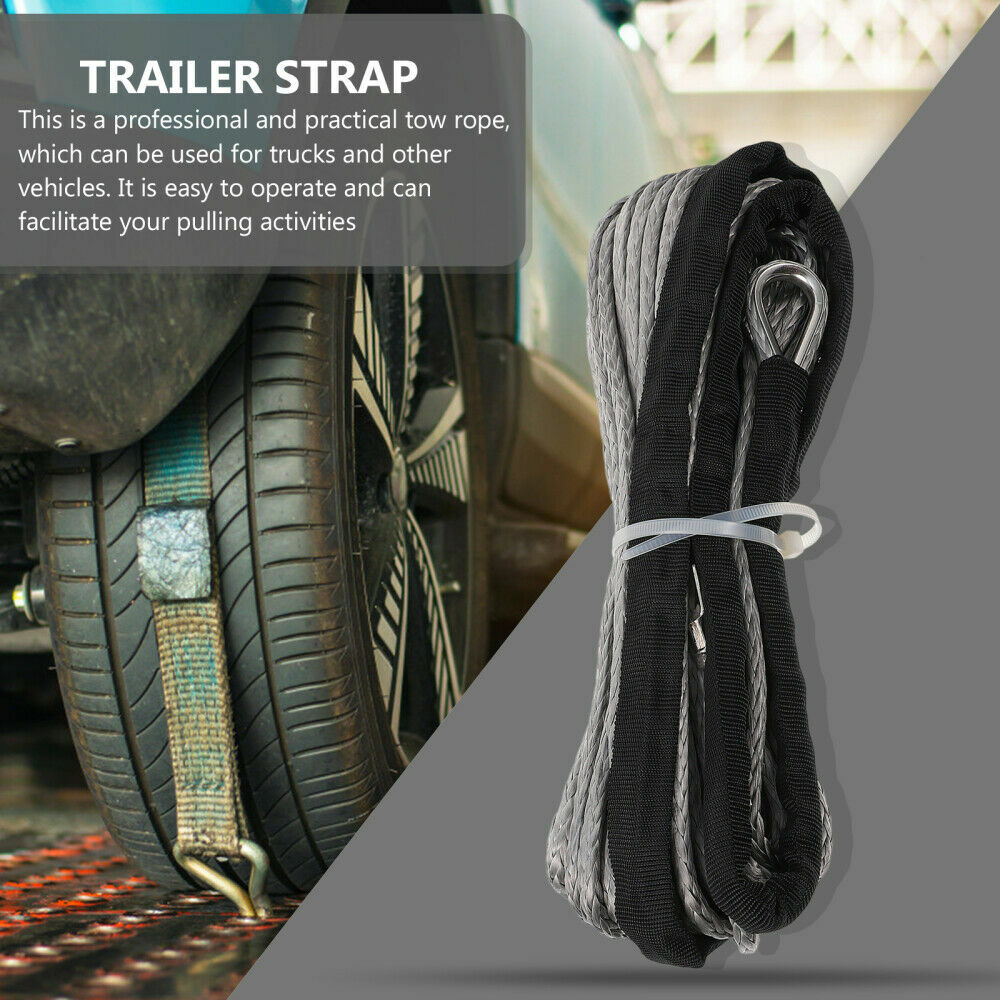 1/4"x50' 10000LBS Synthetic Winch Rope Line Recovery Cable 4WD ATV UTV w/ Sheath