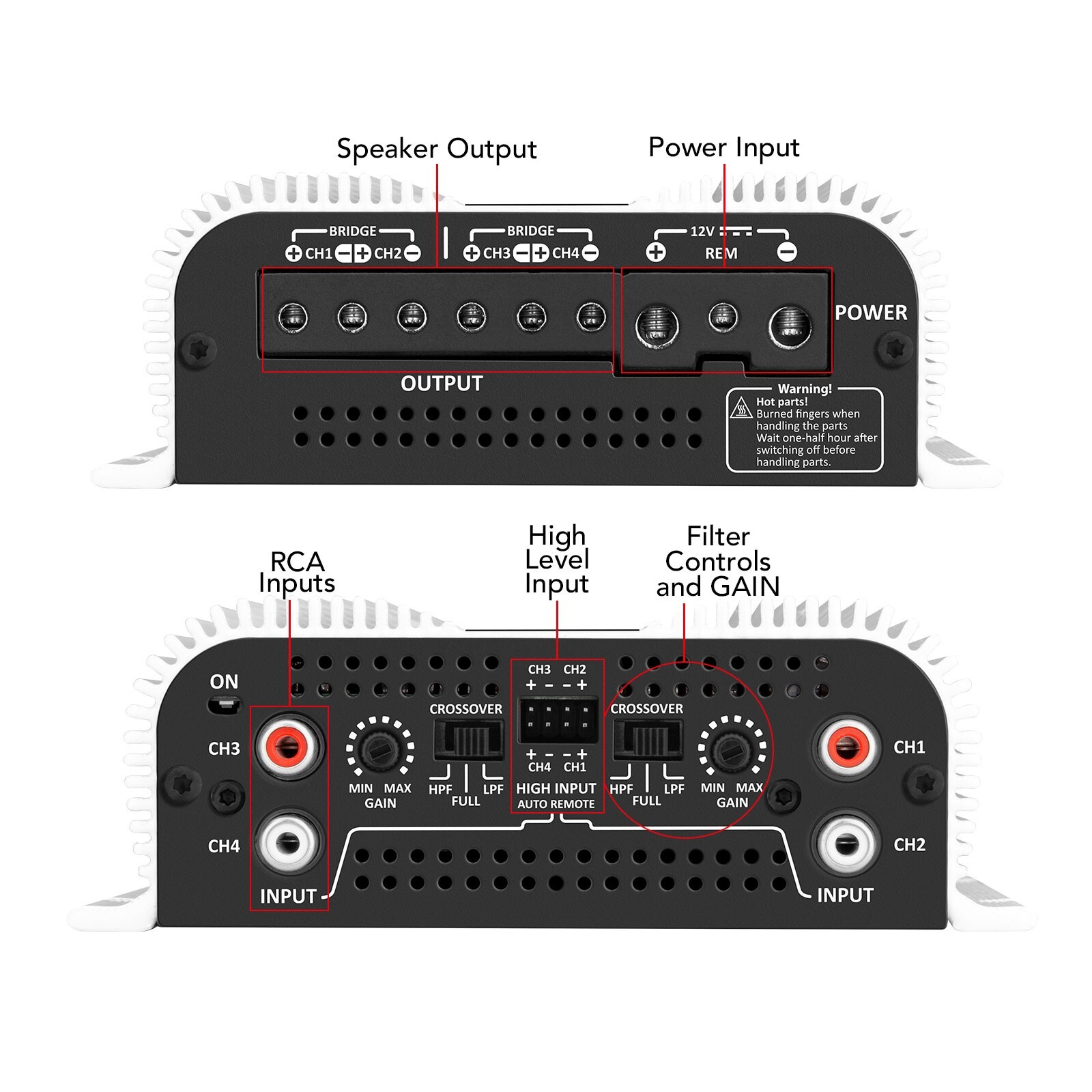 [US SELLER] Taramps TS 1200x4 Car Audio Amplifier 1200W RMS 2 Ohms 4 Channels