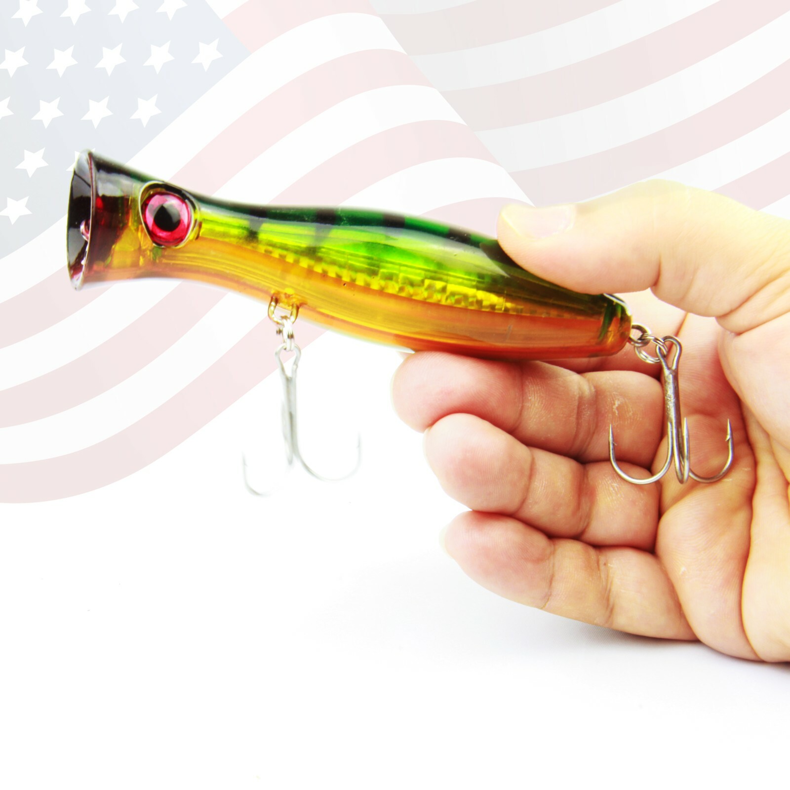 UFISH Popper Fishing Bass Lure Saltwater Top Water Lures Large Pike Musky 5 Inch