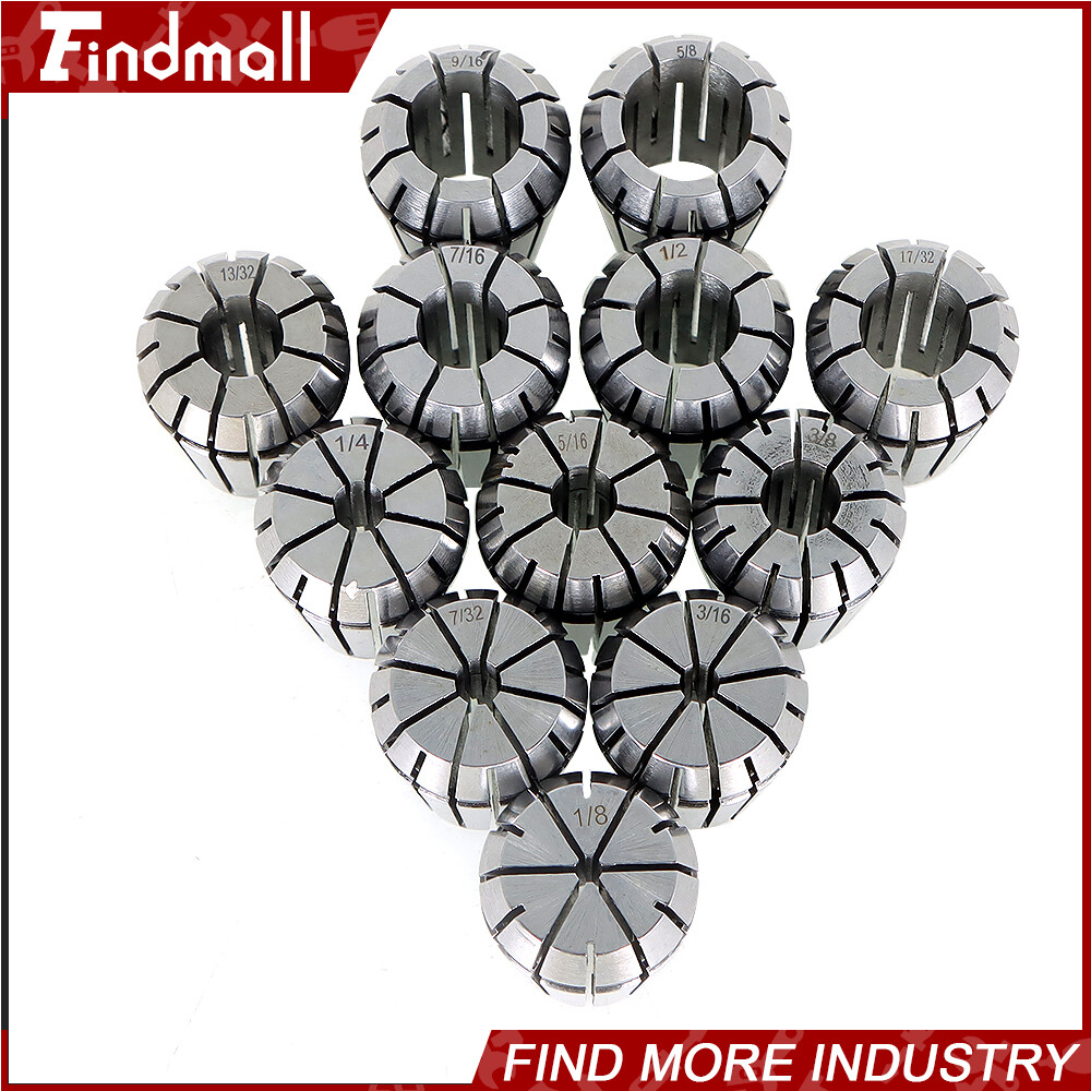 Findmall 12Pcs ER25 1/8"-5/8" Spring Collet Set for Engraving Milling Lathe Tool