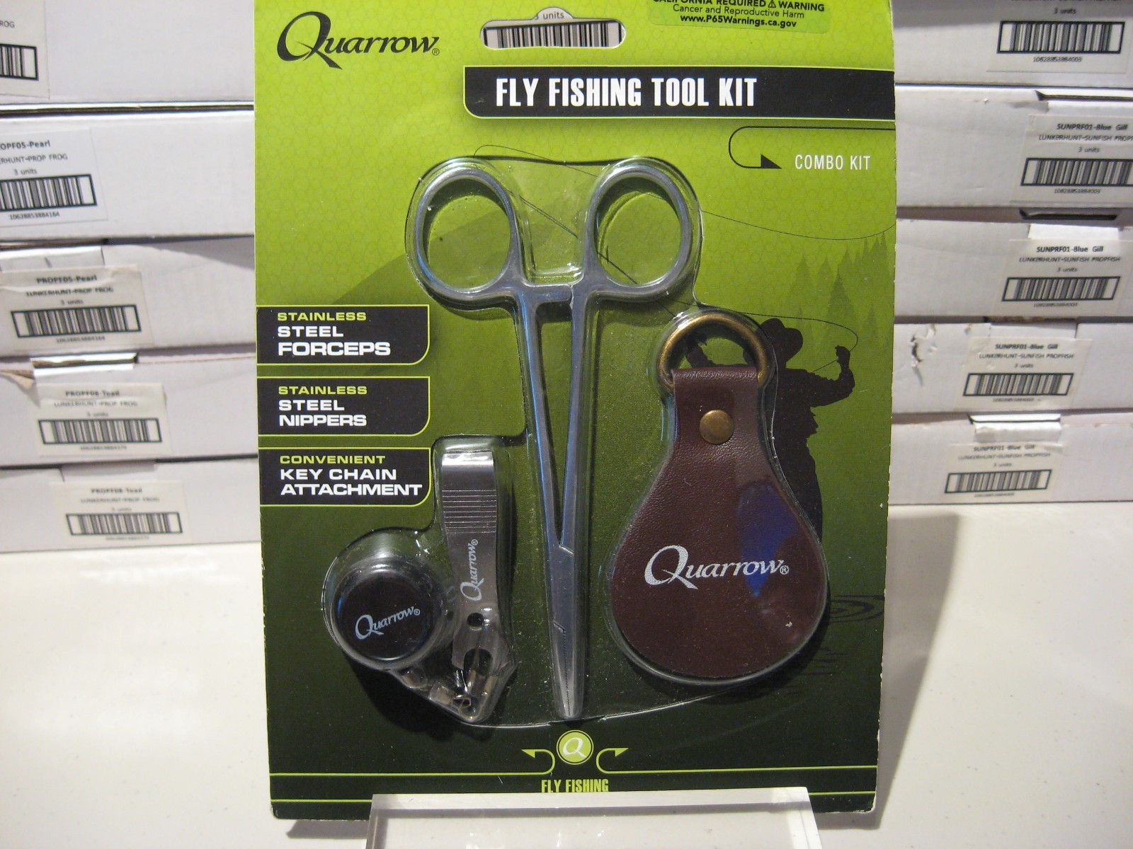 Quarrow Fly Fishing Tool Combo Kit Stainless Steel Forceps & Nippers & KeyChain