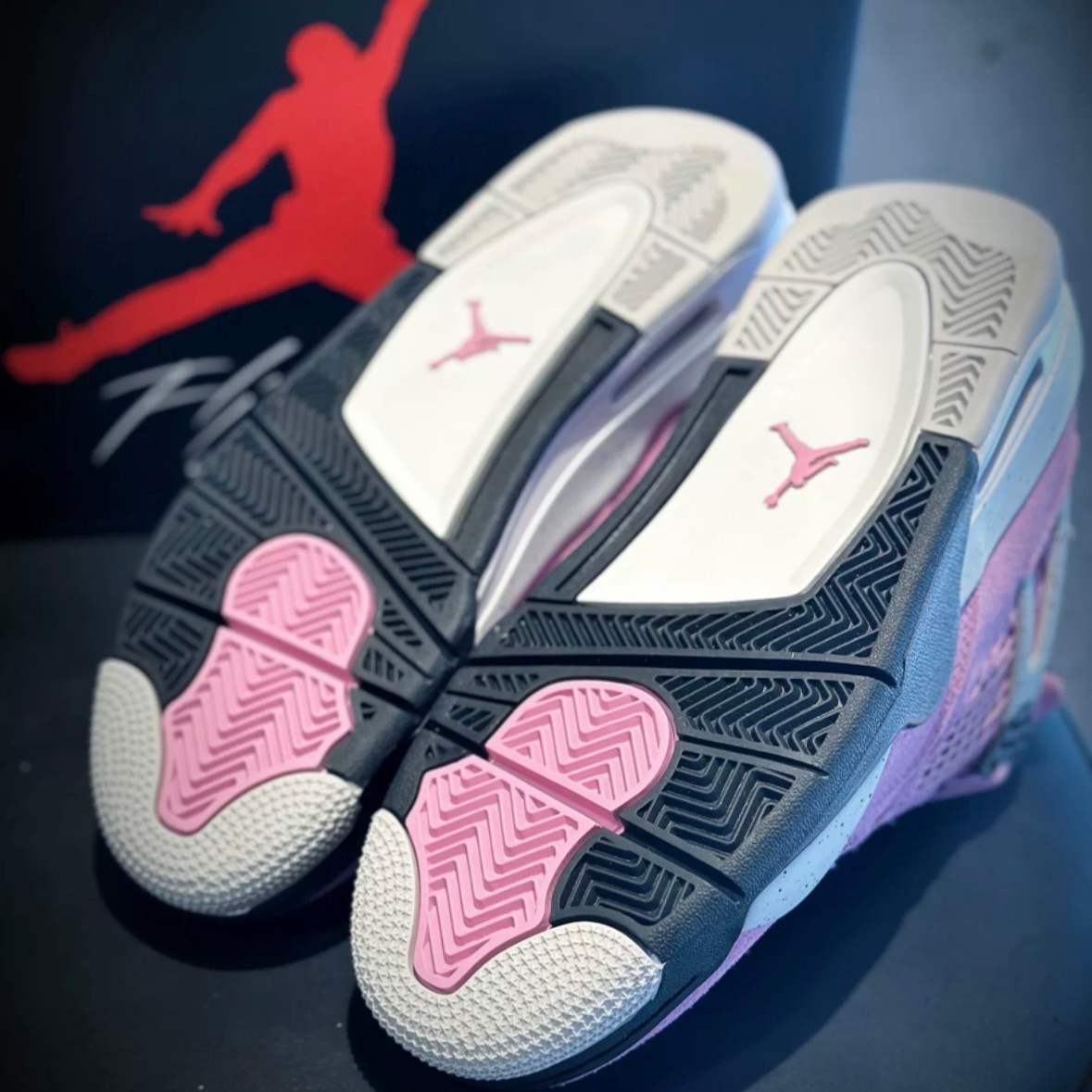 Jordan 4 'Orchid" Retro Mid Top Basketball Men's & Women's Shoes