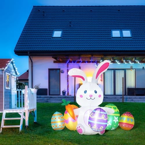 Easter Inflatables Outdoor Decorations Giant Blow up and Inflatable Bunny