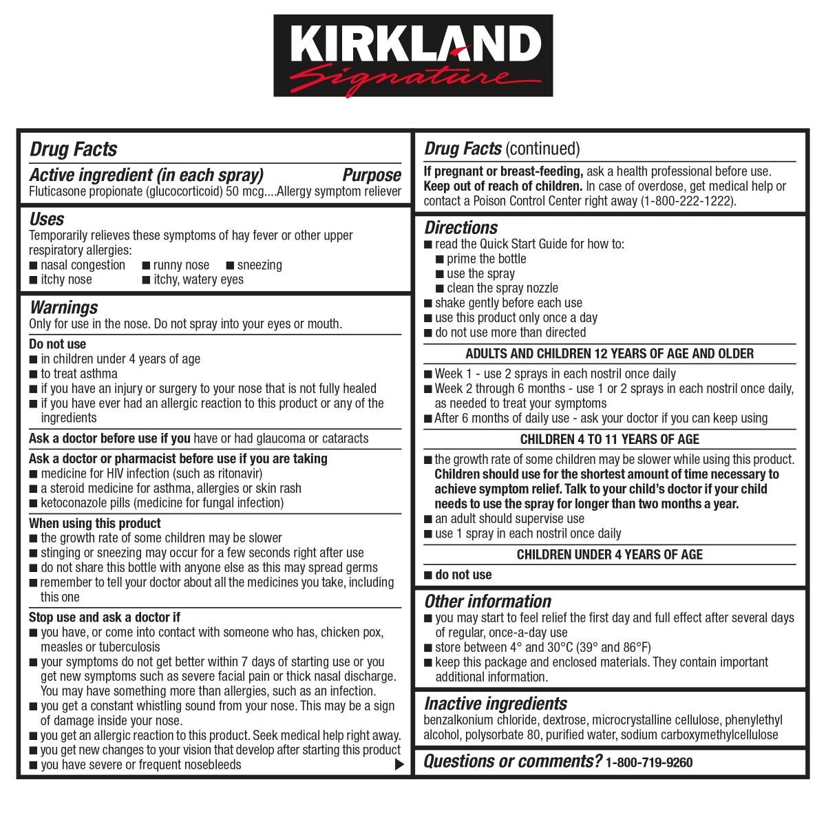 Kirkland Signature Aller-Flo, 720 Sprays 5 Bottles 144 Sprays Each 03/2025+