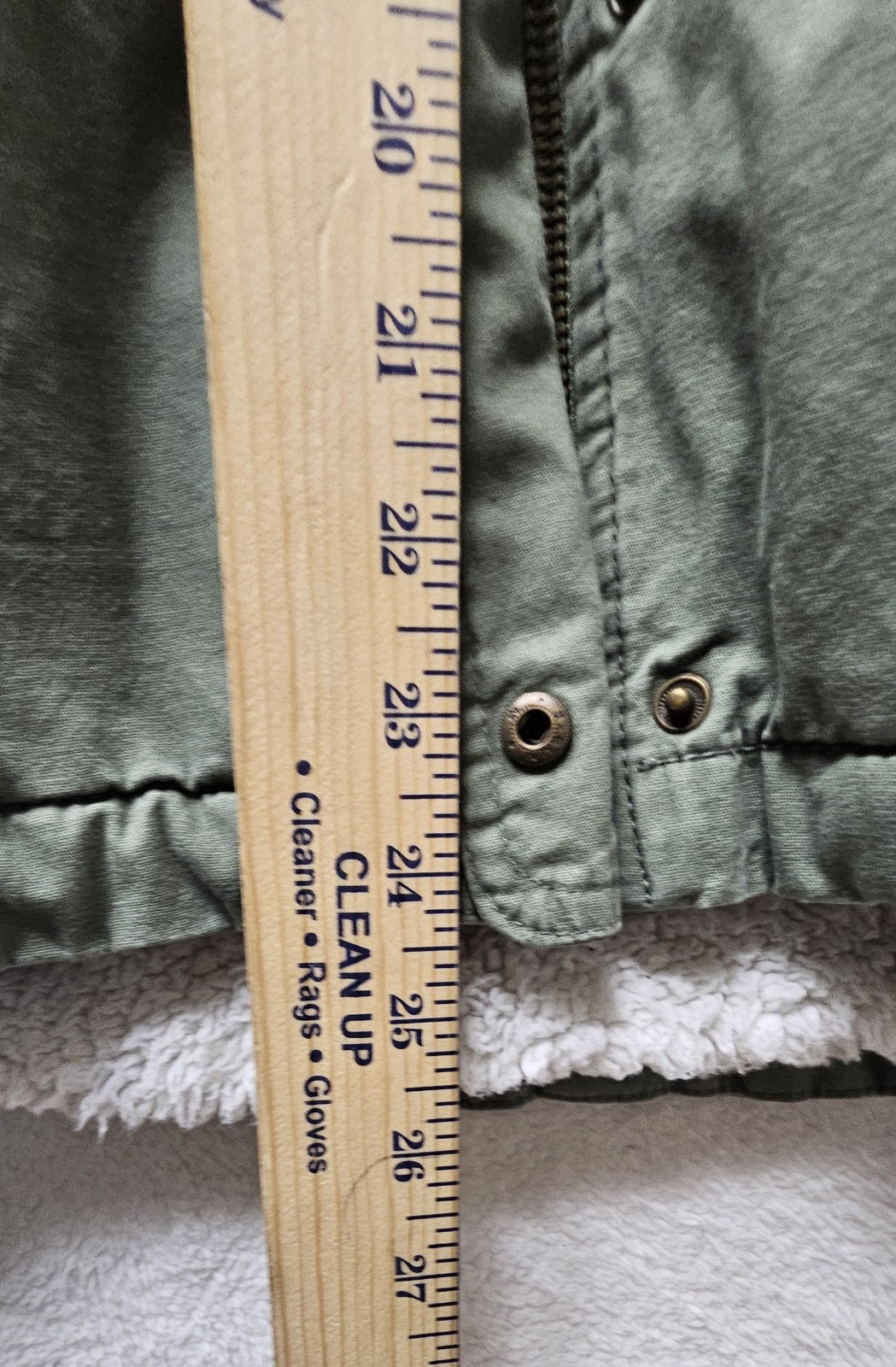 GAP Kids Utility Parka Jacket Removeable Faux Fur Hood Zip Girls Size Large