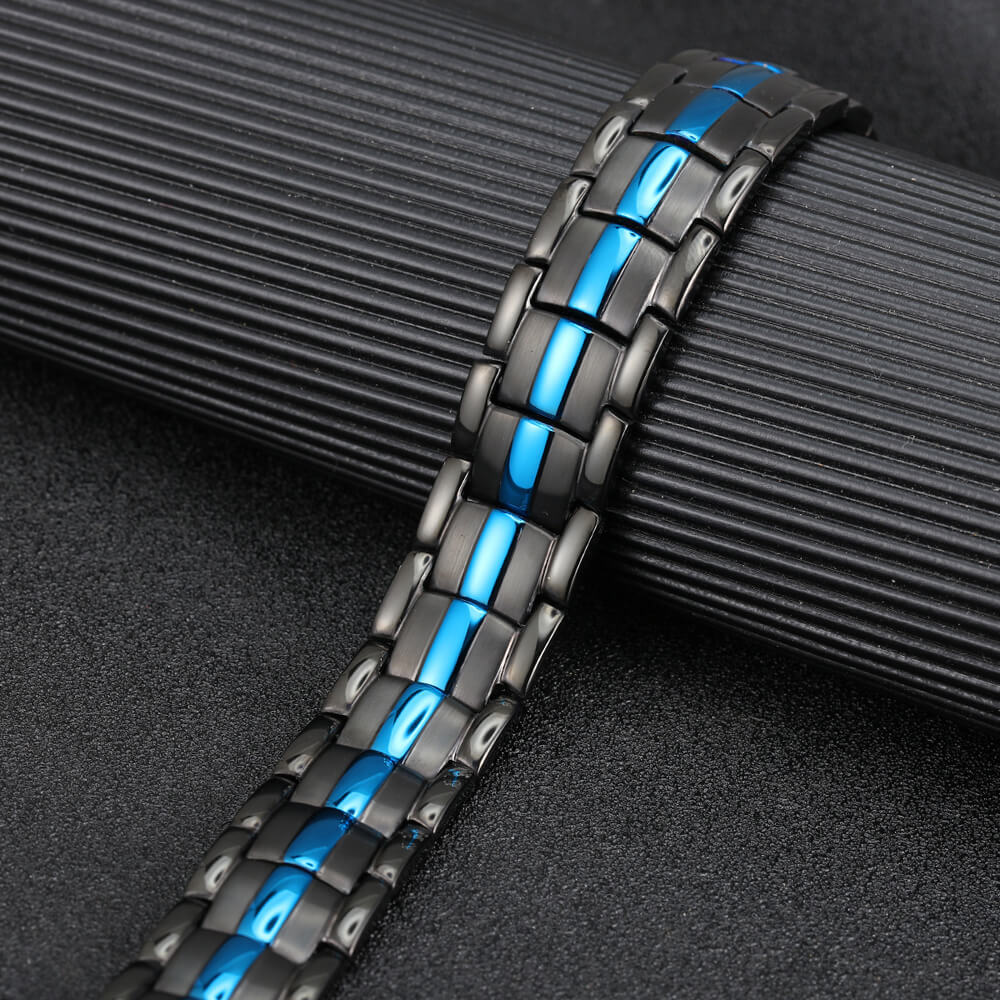 Elegant Blue Magnetic Bracelet Arthritis Pain Energy Balance Joy Great Gift Men
