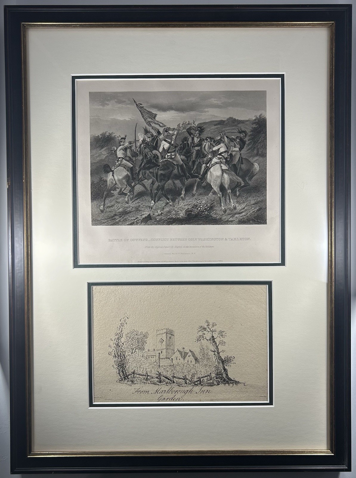 Sketch Hand-Drawn & Signed by Banastre Tarleton British Leader at Battle Cowpens