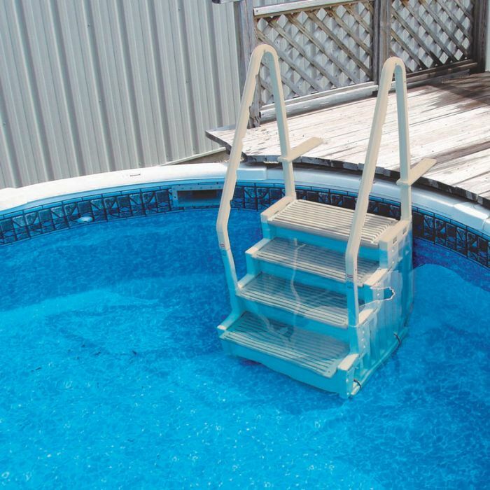 Confer Plastics Step-1 Heavy-Duty Pool Steps For Above Ground Swimming Pools