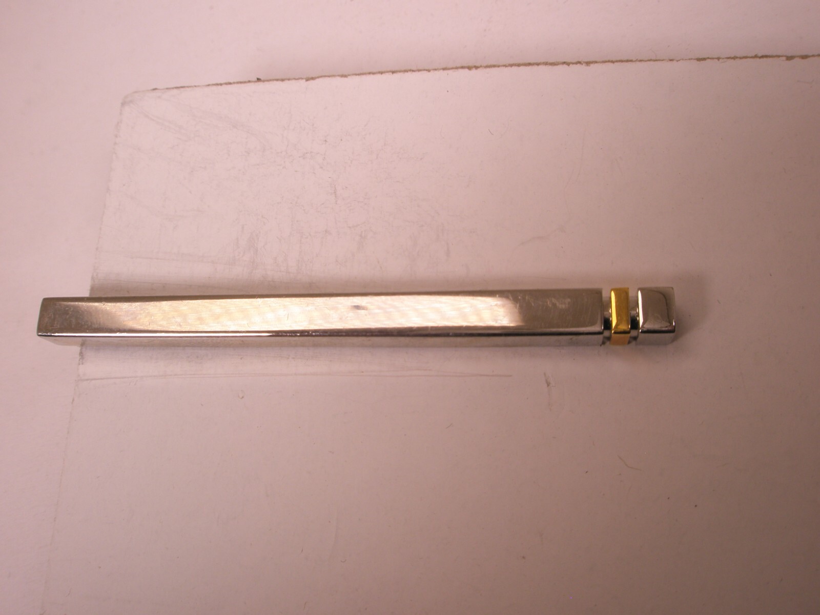 2-9/16" Thin Design Silver Gold Tones Quality Vintage LARGE Tie Bar Clip simple