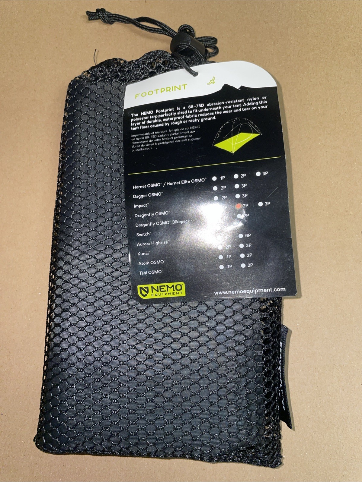 NEMO Dragonfly Osmo 2P Footprint BRAND NEW!