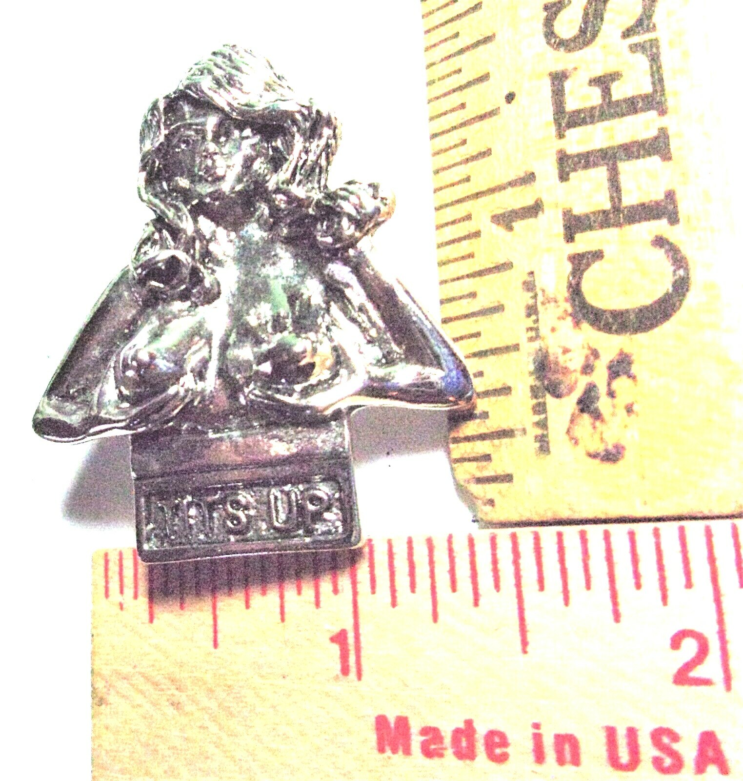 Tits Up pin vintage collectible old boobs breasts pinback biker vest badge