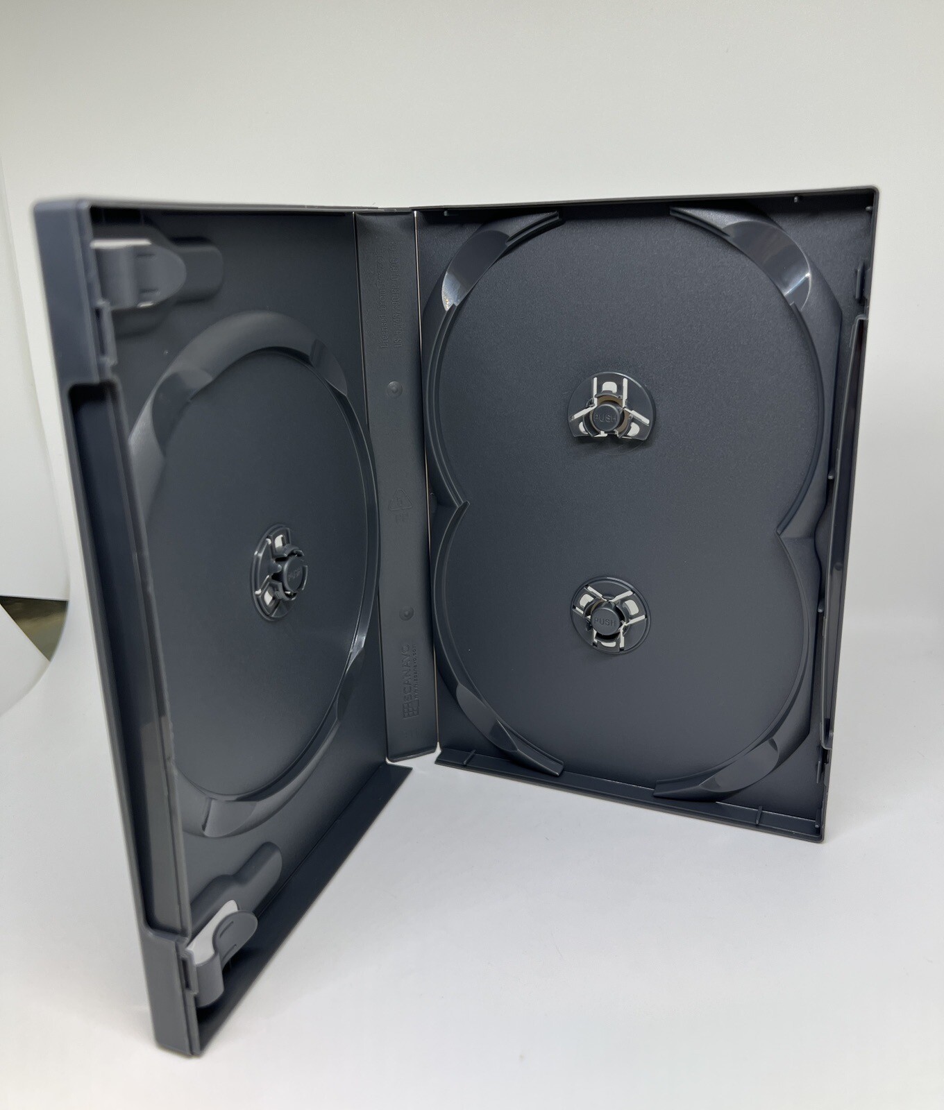 ONE Top Quality Original Scanavo 22mm Triple (3) DVD Case Black, DVD3/ONEG.PB3