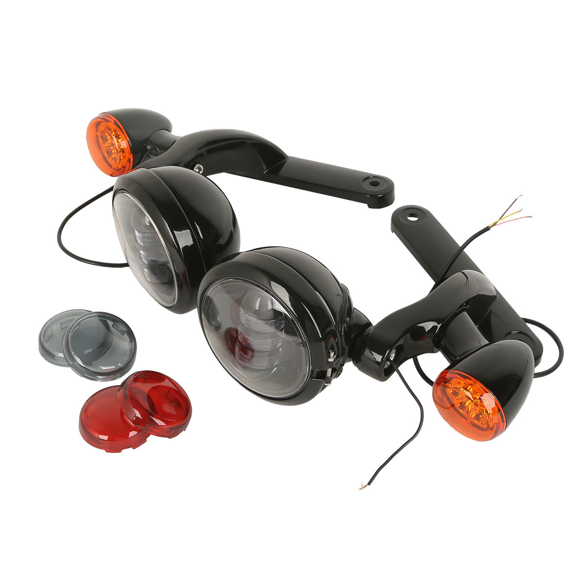 Spot Fog Light Bracket Turn Signal Fit For Harley Electra Street Glide 1997-2013