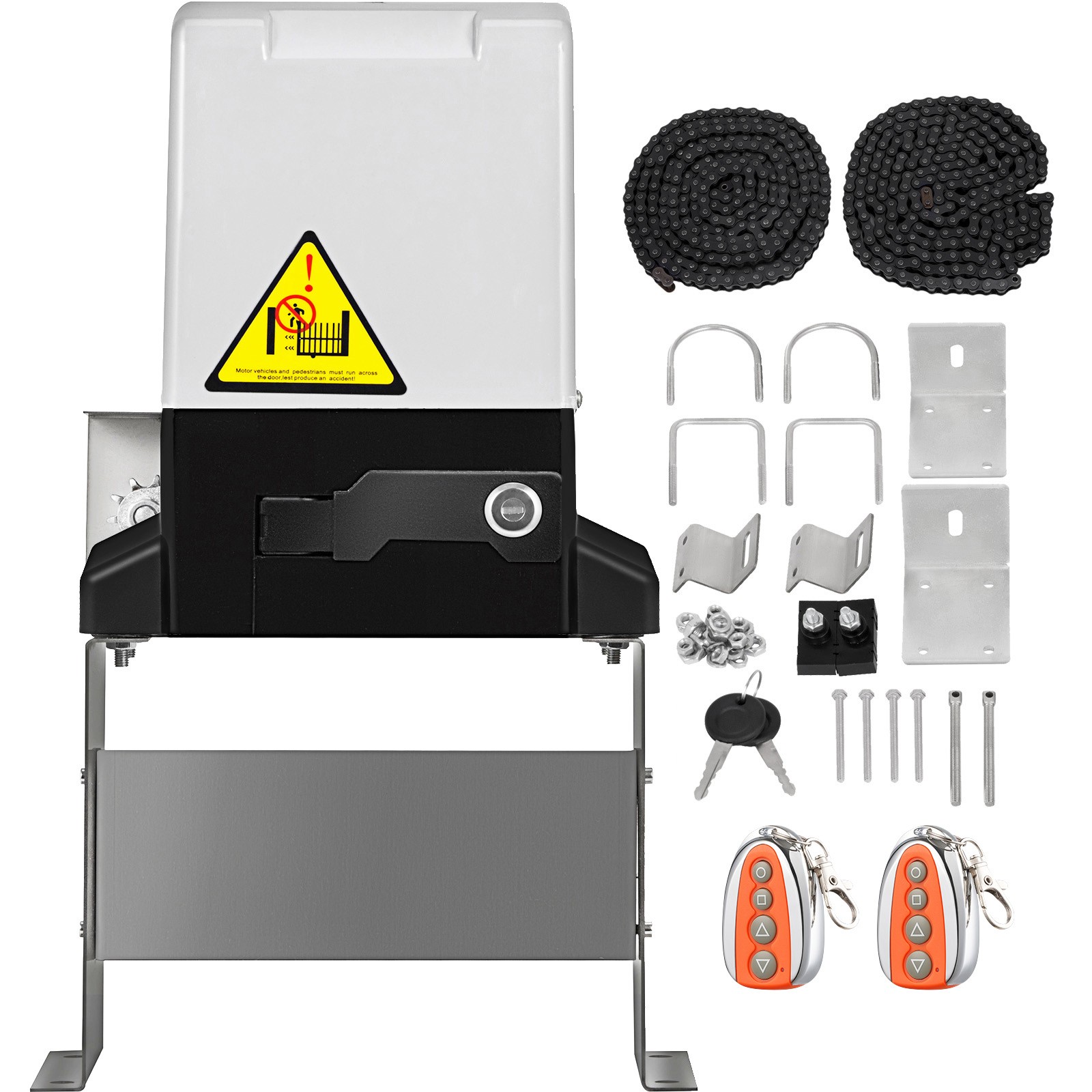 3100lbs Sliding Gate Opener Door Driveway Motor Electric With 2 Remotes