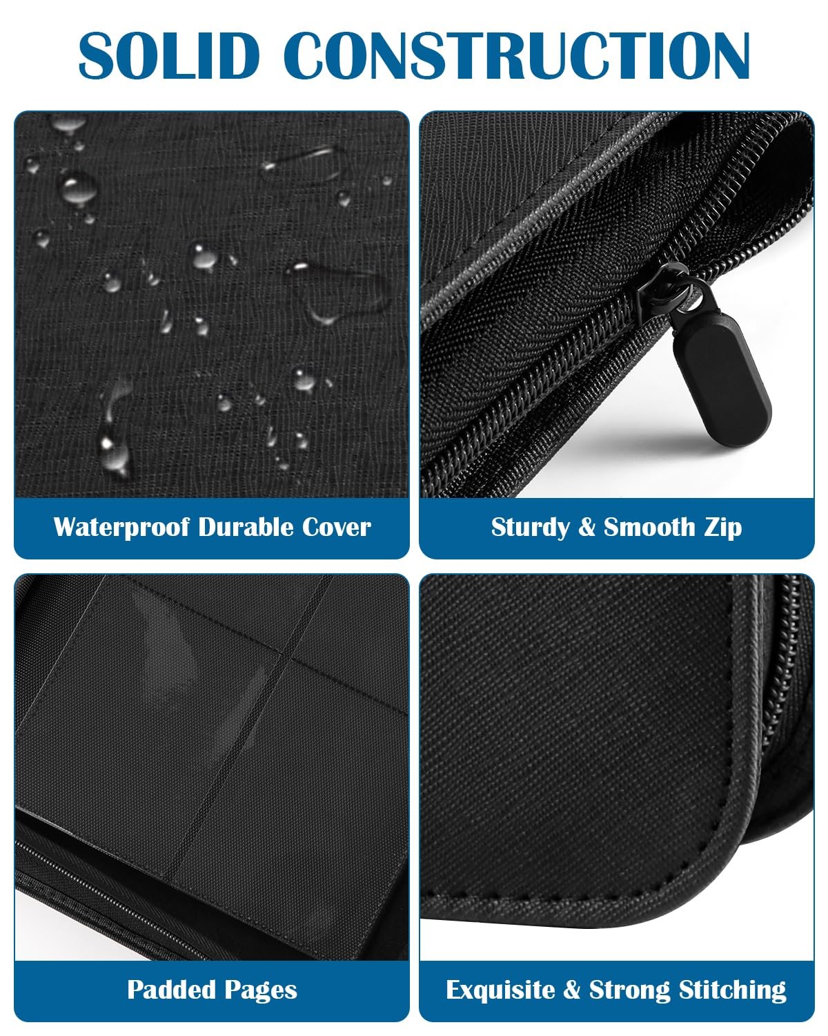 Top Loader Binder 4 Pocket for 144 Toploaders, Side Loading Toploader...