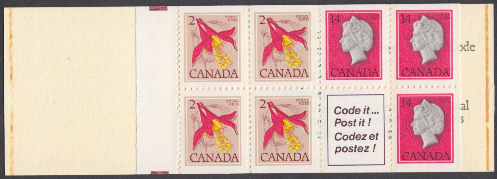 Canada - #782a, BK78a Floral Issue Booklet - MNH