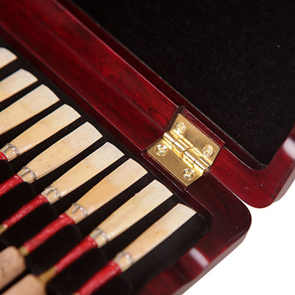 Maroon Wooden Oboe Reed Case with Smooth Surface for 20pcs Oboe Reeds(CASE ONLY)