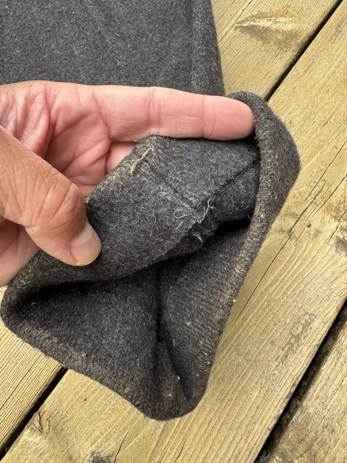 True Vintage 40s 50s Wool Trousers 36x28 Charcoal High Waist Suspender