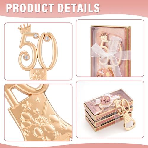 Packs 50th Bottle Opener, Gifts for 50th Birthday Party 50th-Anniversary 24