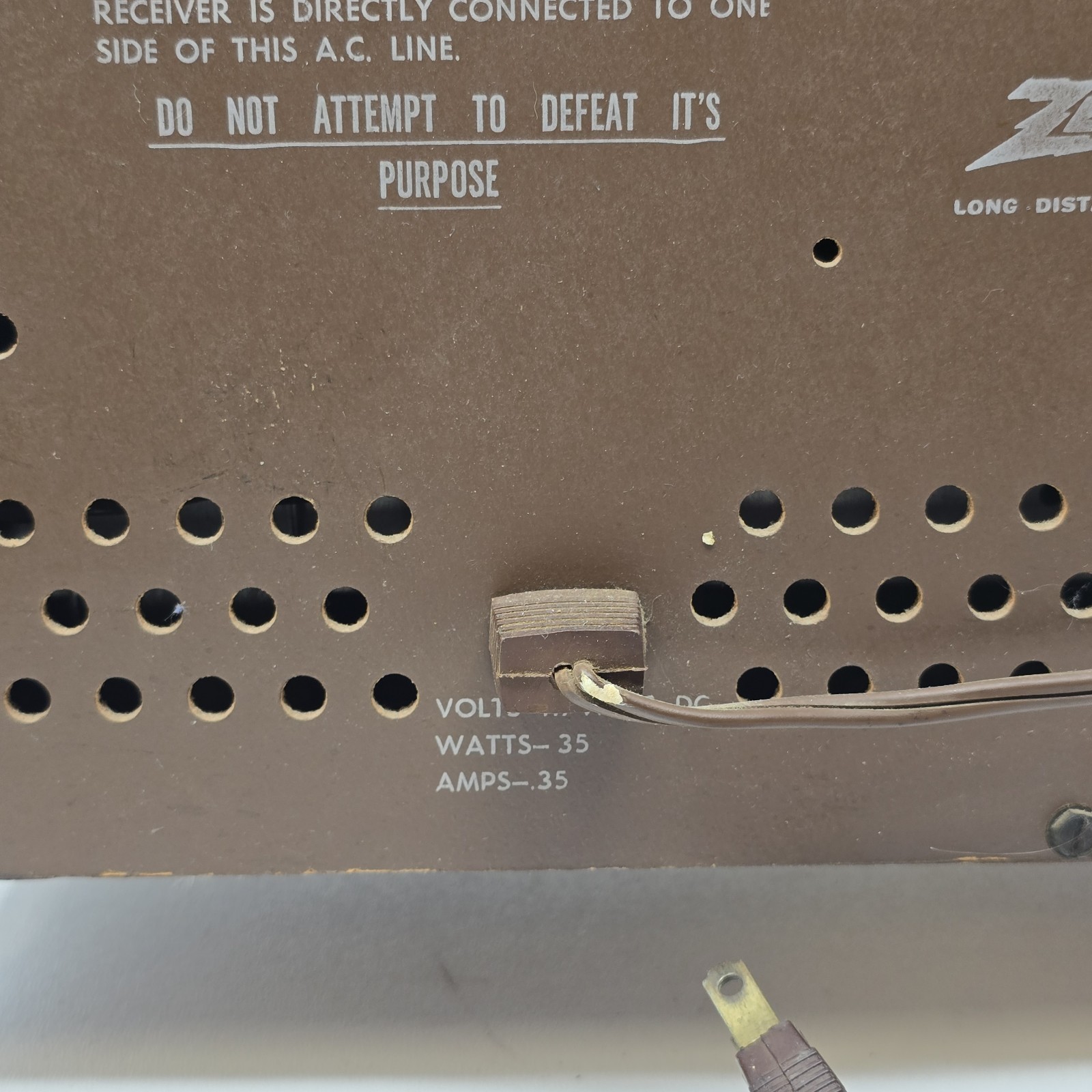 Vintage Zenith Model K731 Tube Long Distance Radio AM/FM Tested Works