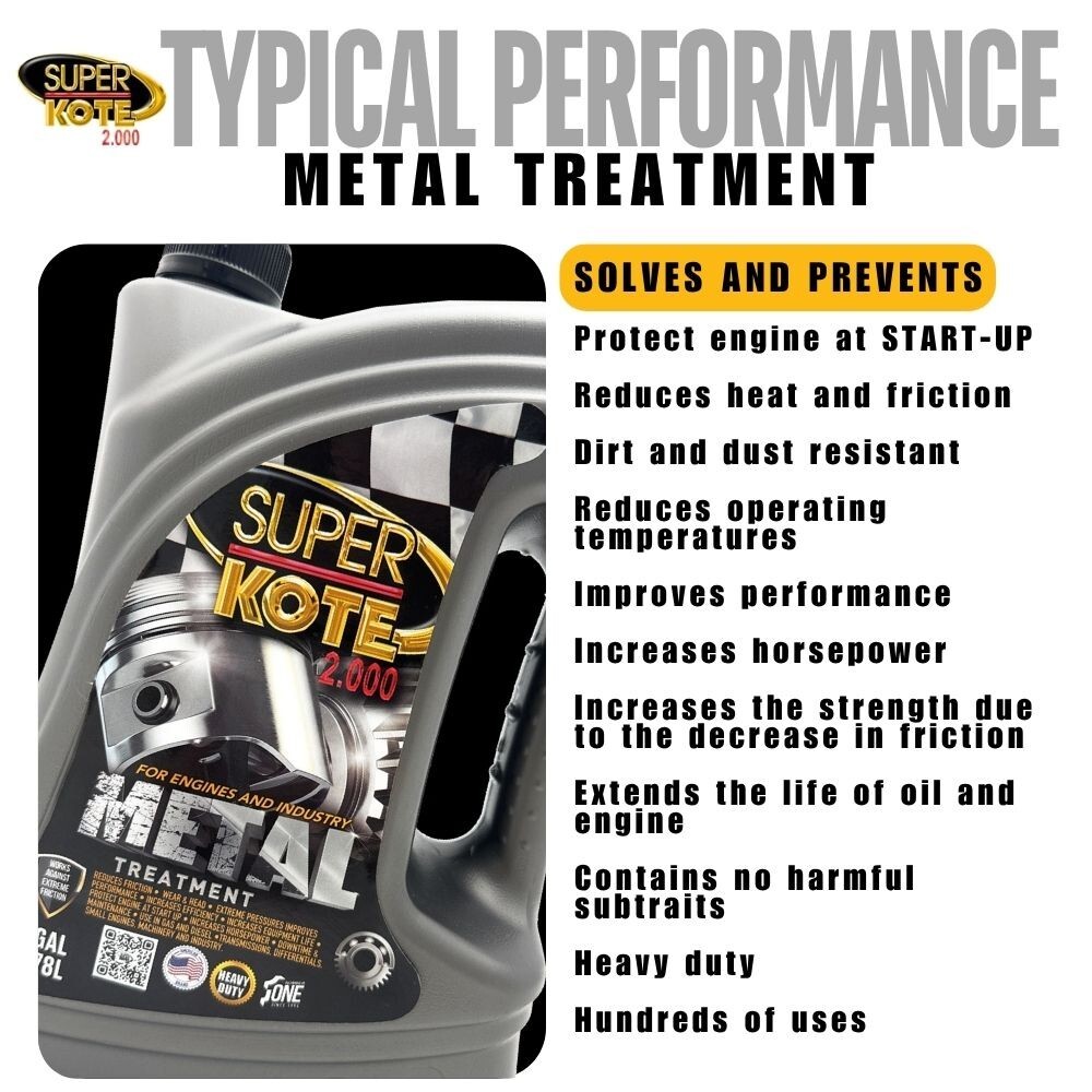 SUPERKOTE 2000 Metal Treatment Lubricant Anti Friction EP 1GAL 4PACK
