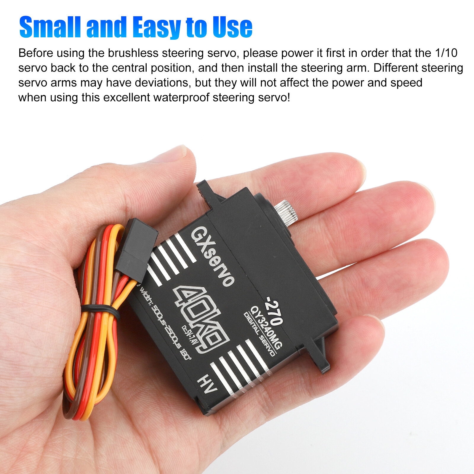 2x40KG Waterproof Metal Gear Digital Servo High Torque Speed for 1/8 1/10 RC Car