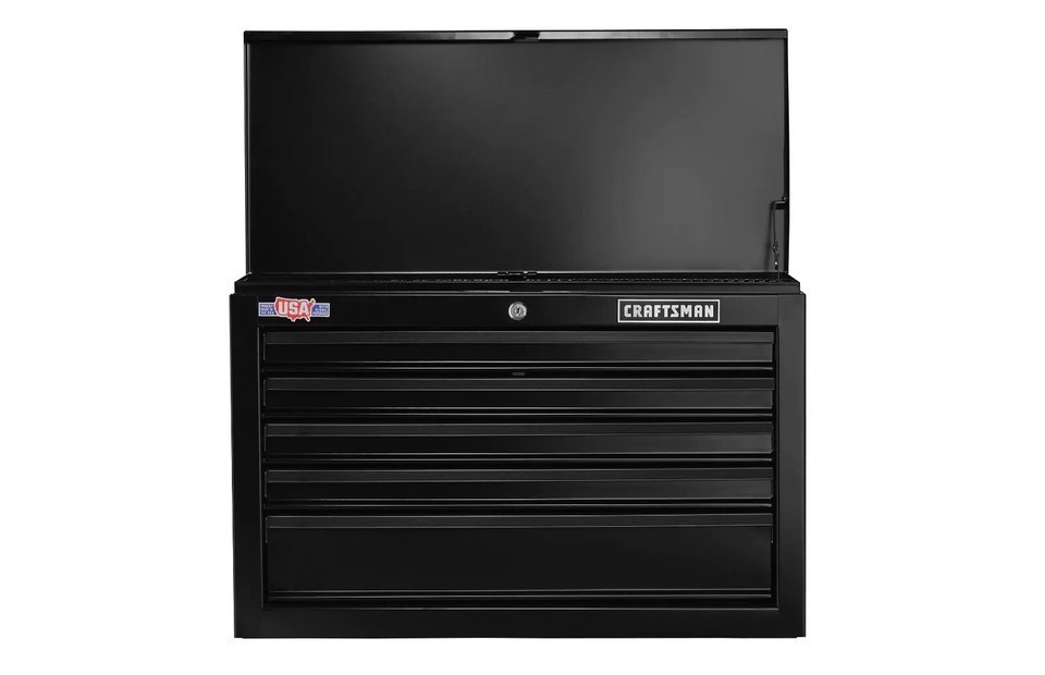 CRAFTSMAN 1000 Series 5-Drawer Ball-bearing Steel Tool Chest Black Storage Stack