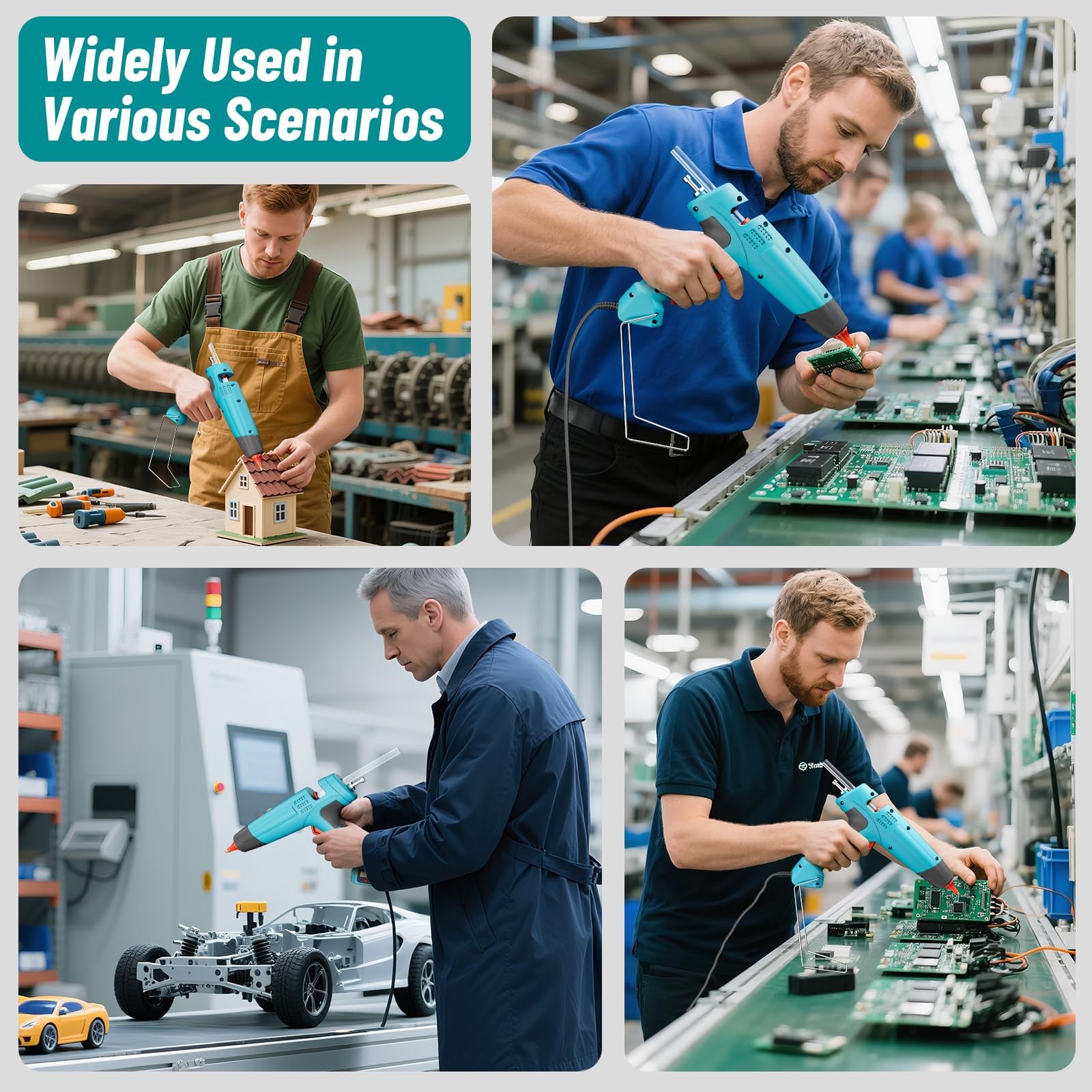 300 Watt Heavy Duty Hot Glue Gun, Upgraded Digital Temperature Adjustable Han...