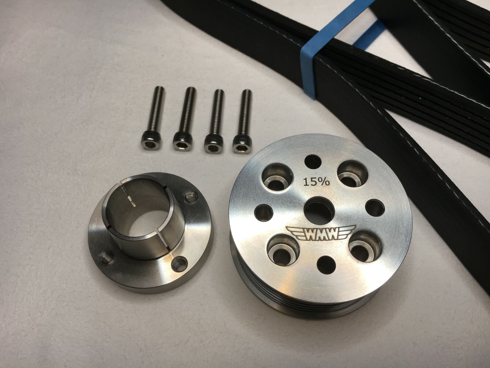 WMW 15% Supercharger Reduction Pulley & Belt for R53 02-06 MINI Cooper S and R52