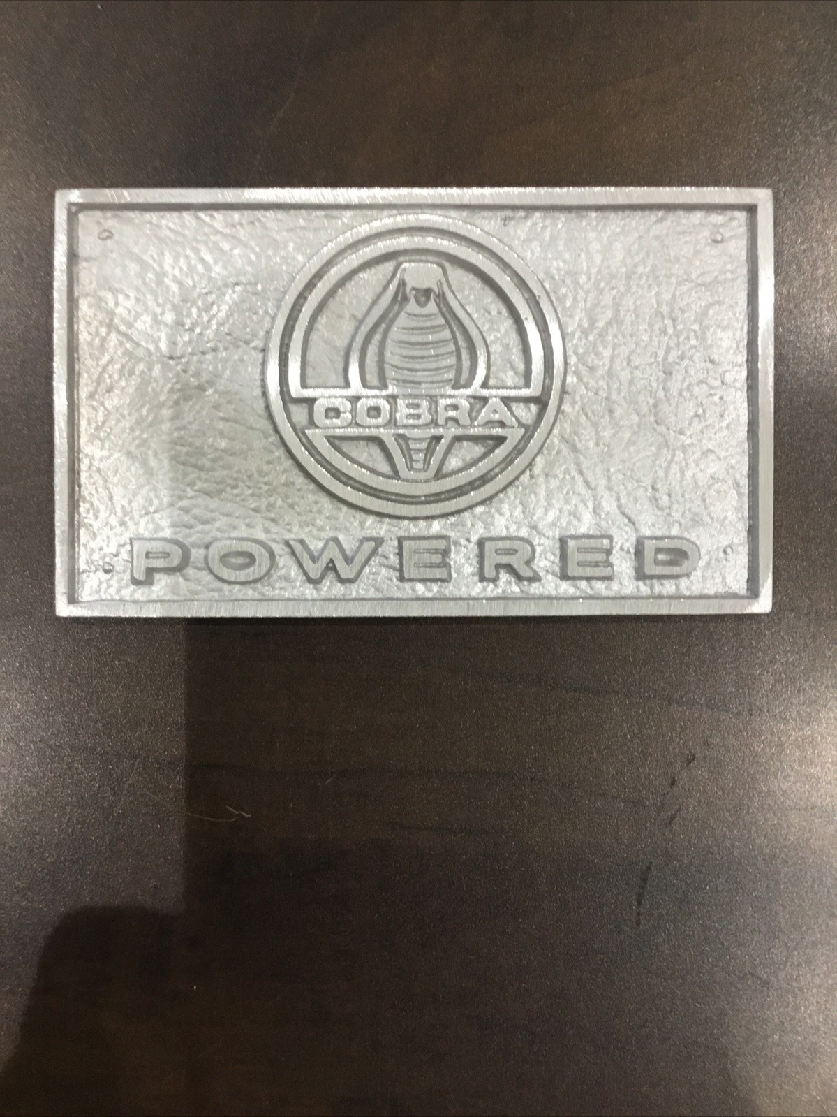 Aluminum Cobra Powered Plate Shelby GT 350 GT500 Mustang 289HP 302 351 427 428